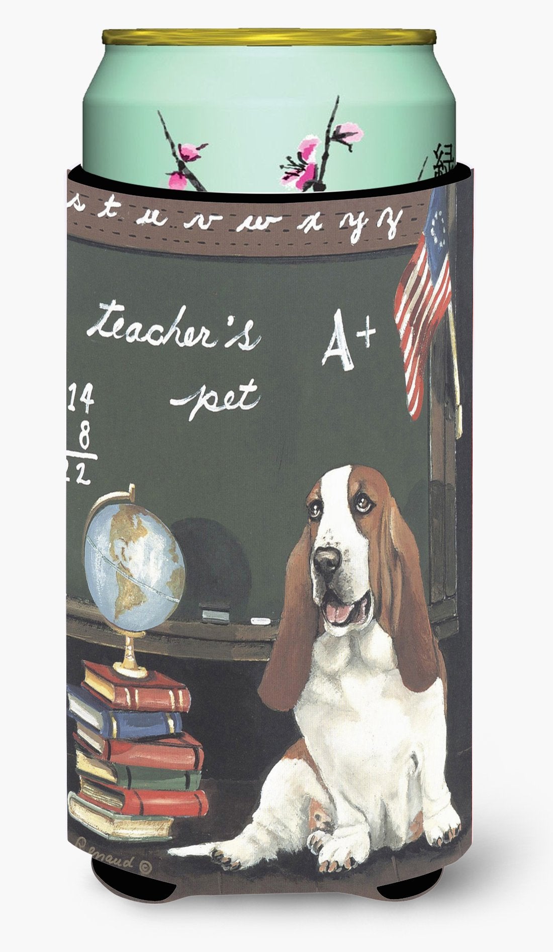 Basset Hound Teacher&#39;s Pet Tall Boy Hugger PPP3013TBC by Caroline&#39;s Treasures