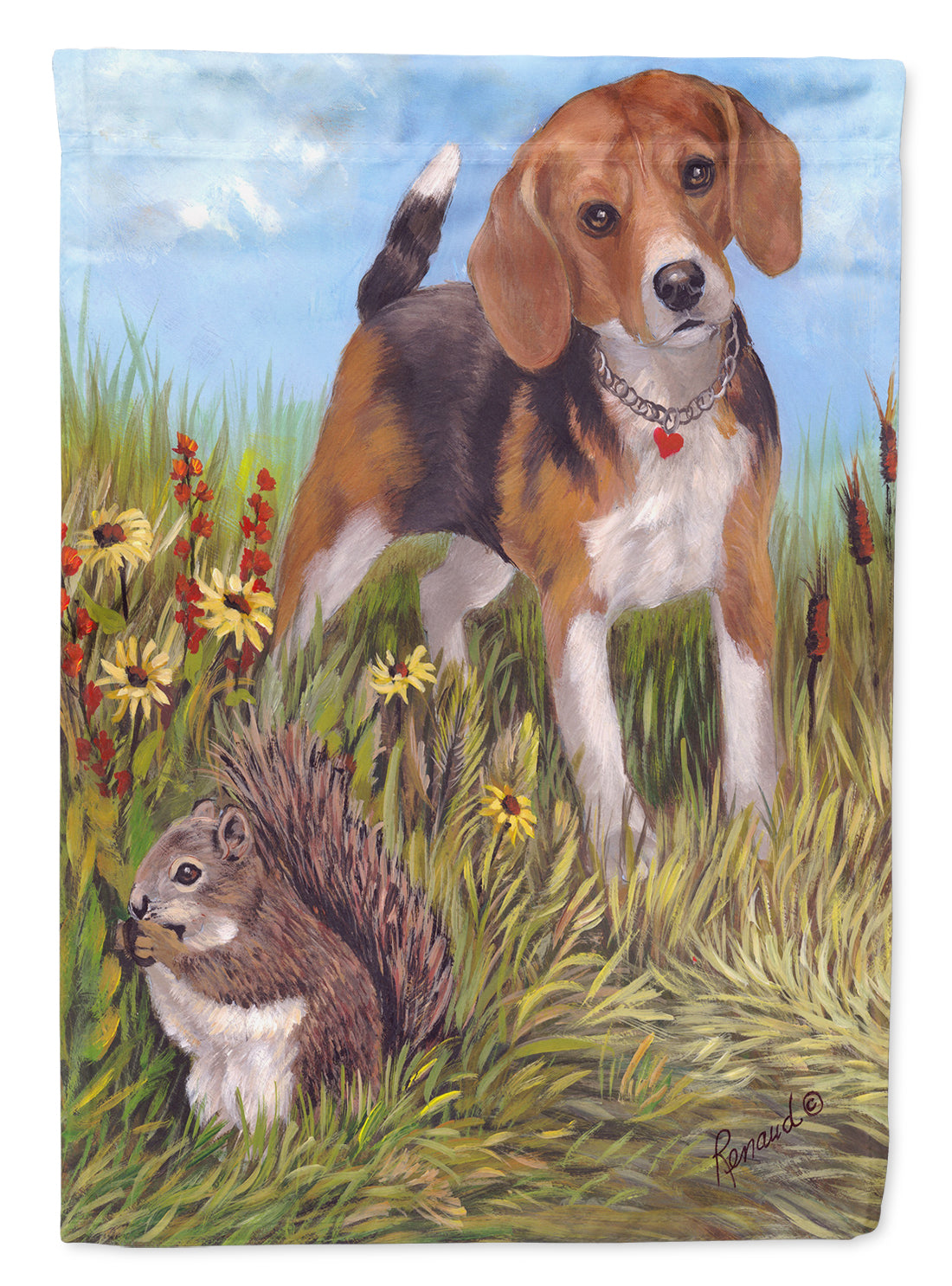 Beagle Hunter Hunted Flag Canvas House Size PPP3016CHF  the-store.com.