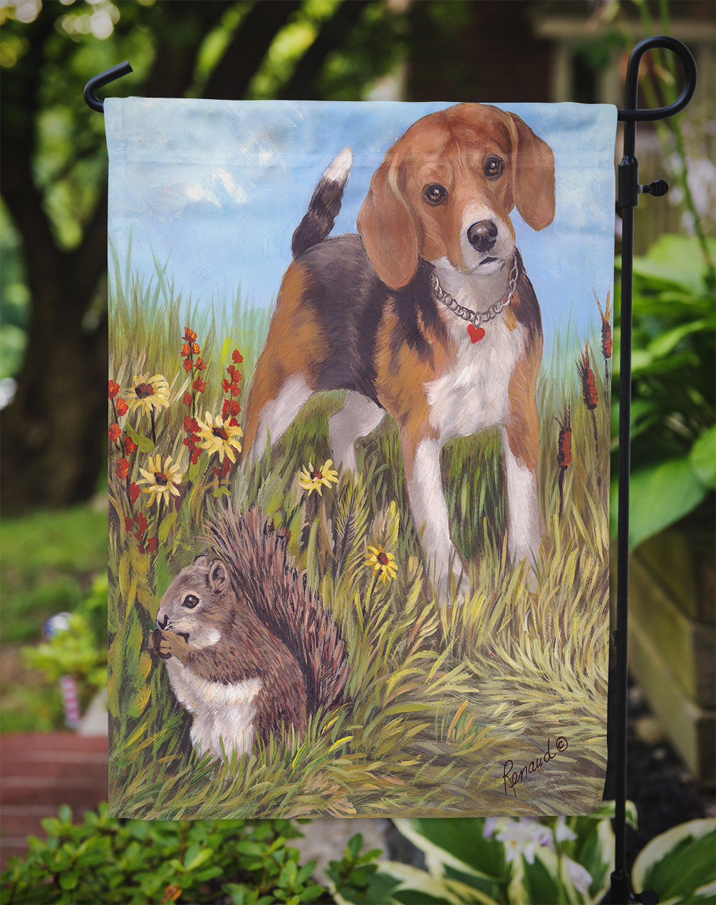 Beagle Hunter Hunted Flag Garden Size PPP3016GF  the-store.com.