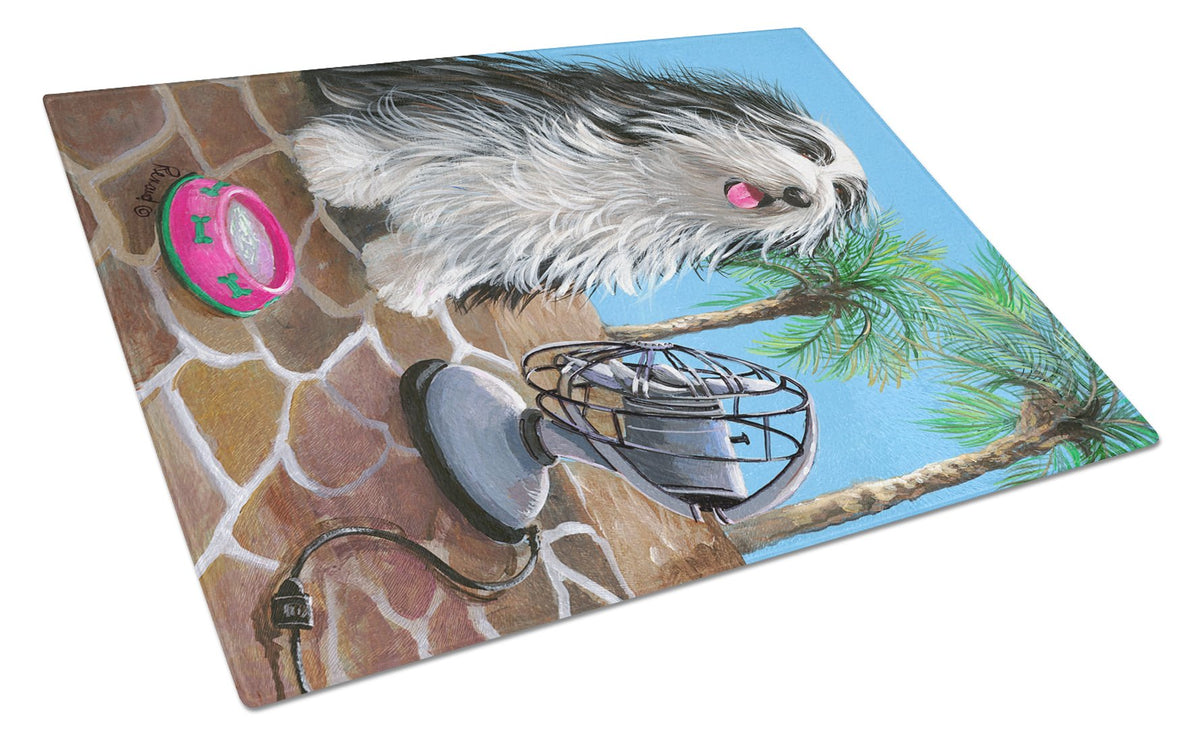 Bearded Collie Cool Summer Glass Cutting Board Large PPP3019LCB by Caroline&#39;s Treasures