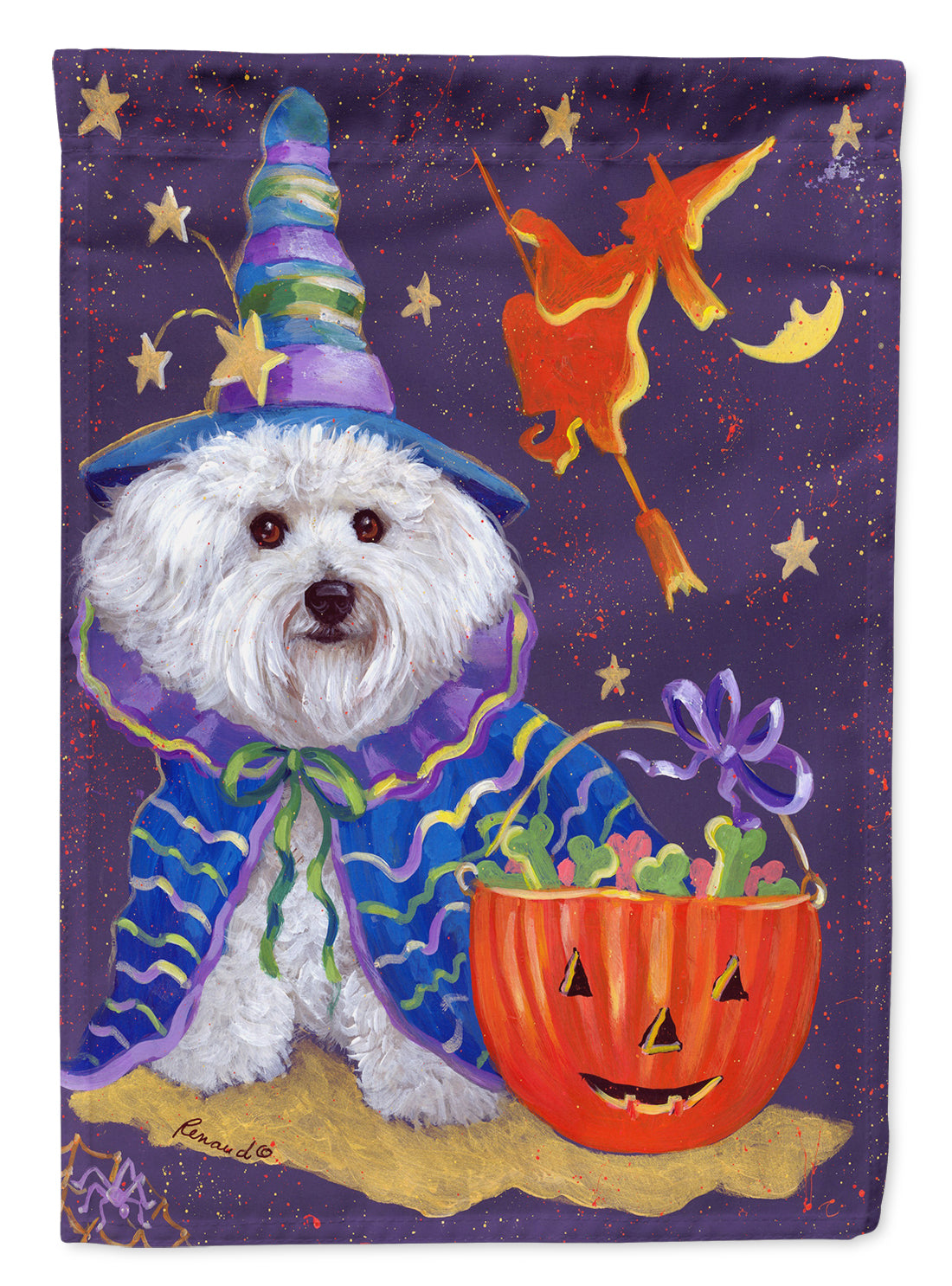 Bichon Frise Boo Halloween Flag Canvas House Size PPP3020CHF  the-store.com.