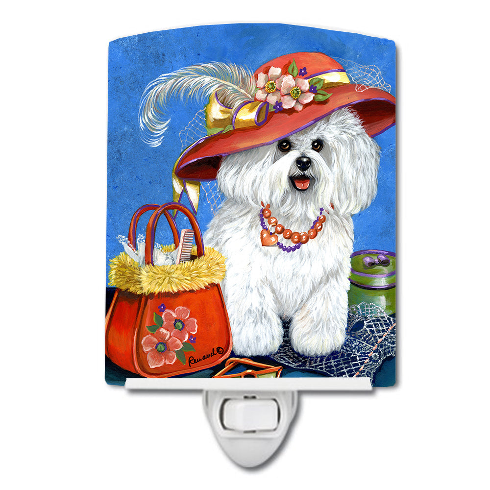 Bichon Frise Mademoiselle Ceramic Night Light PPP3023CNL - the-store.com