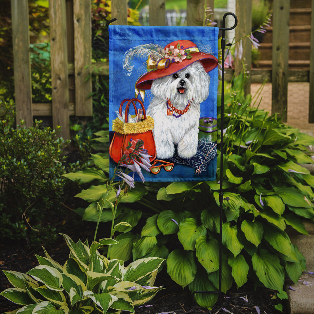 Bichon Frise Mademoiselle Flag Garden Size PPP3023GF  the-store.com.