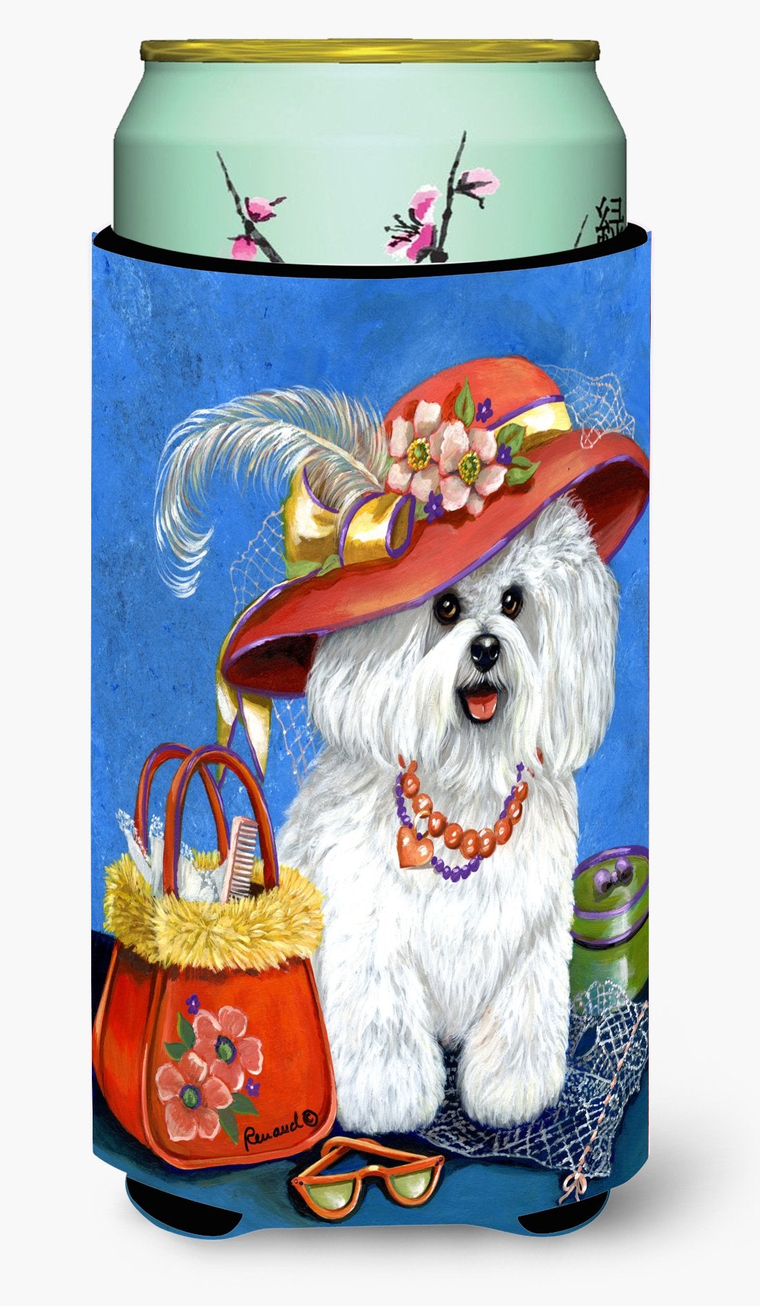 Bichon Frise Mademoiselle Tall Boy Hugger PPP3023TBC by Caroline's Treasures