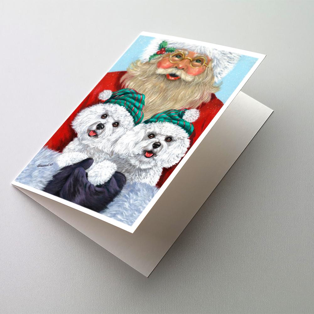 Buy this Bichon Frise Santa Christmas Greeting Cards and Envelopes Pack of 8