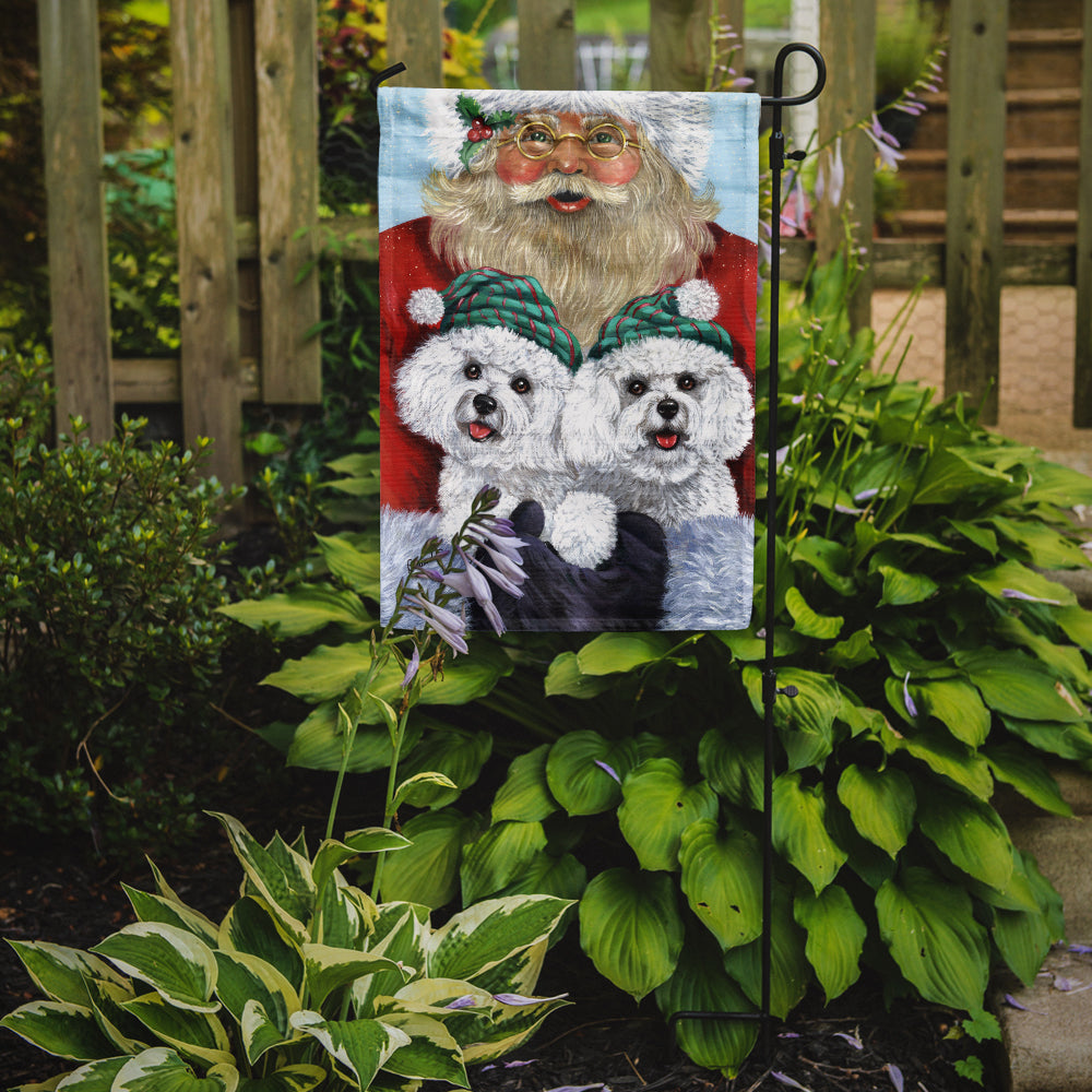 Bichon Frise Santa Christmas Flag Garden Size PPP3024GF  the-store.com.