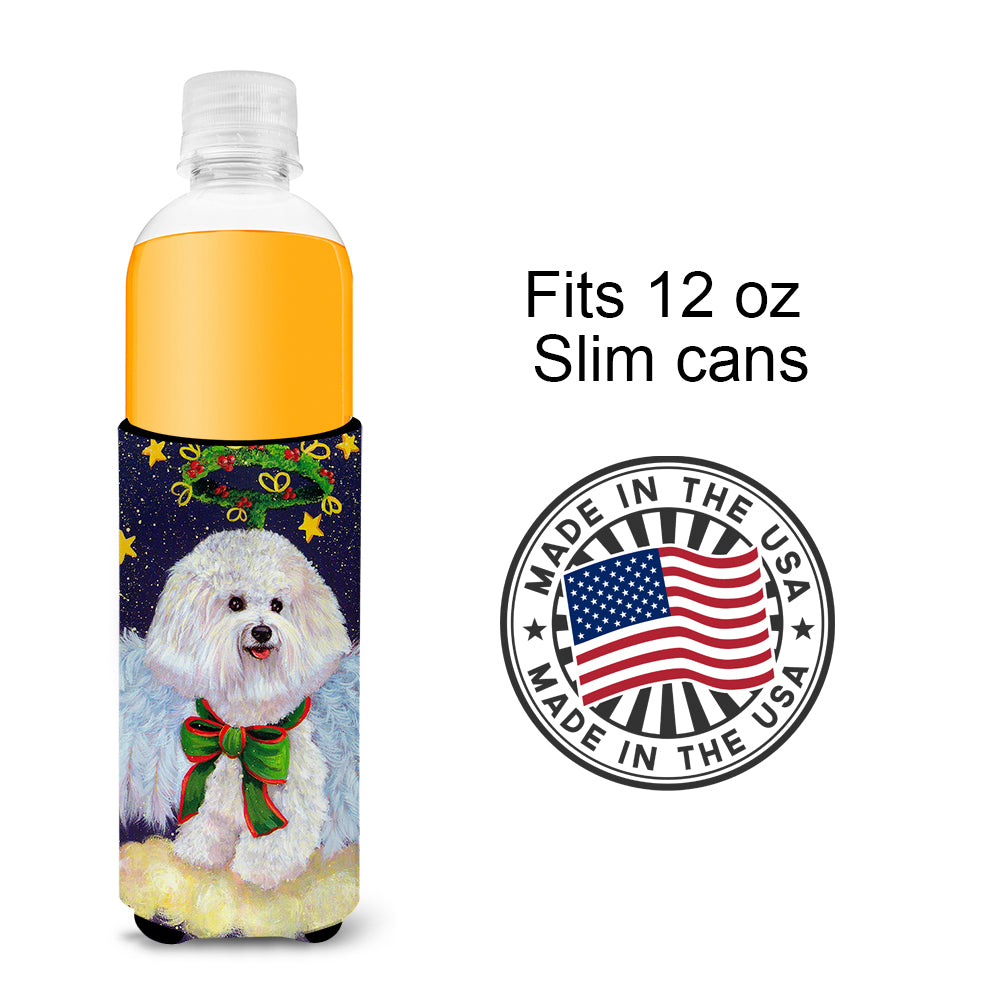 Bichon Frise Christmas Angel Ultra Hugger for slim cans PPP3027MUK  the-store.com.