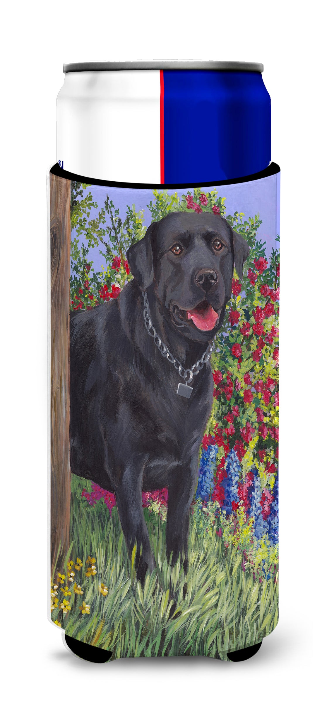 Black Labrador Retriever Ultra Hugger for slim cans PPP3028MUK  the-store.com.