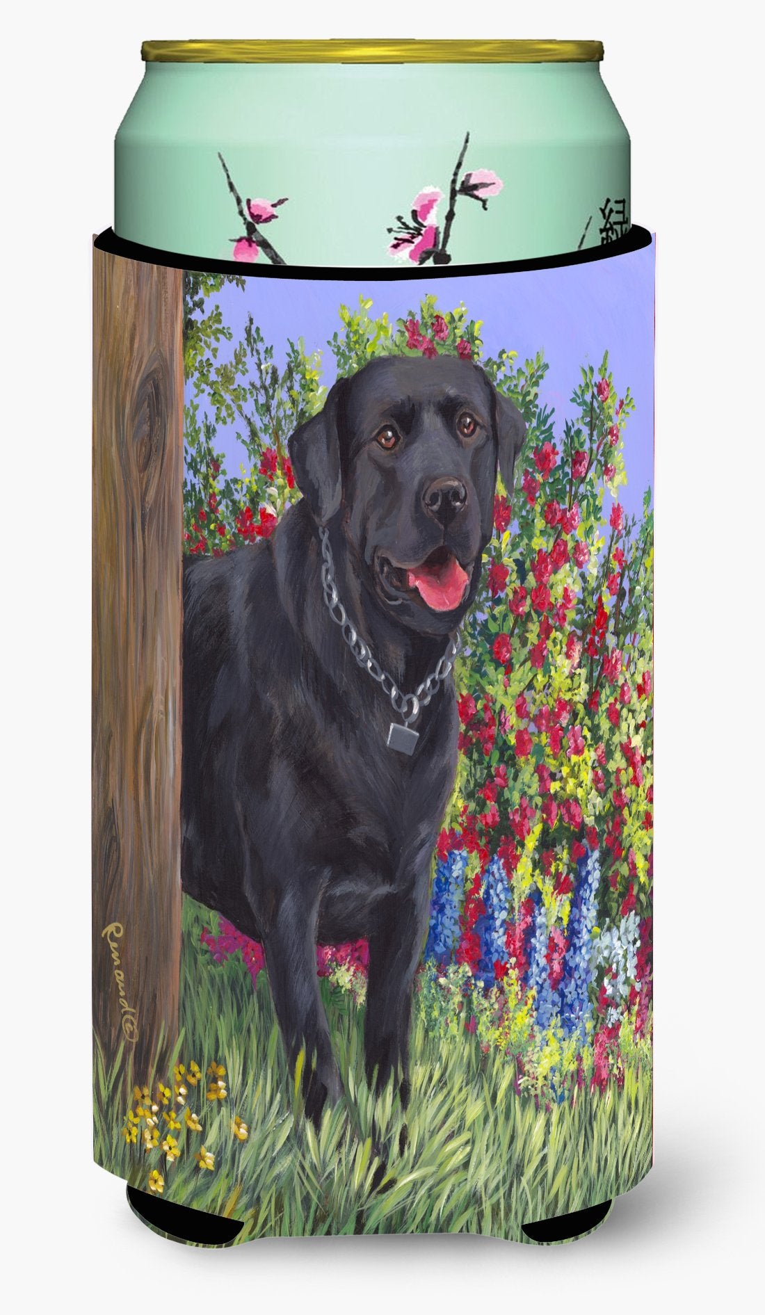 Black Labrador Retriever Tall Boy Hugger PPP3028TBC by Caroline's Treasures