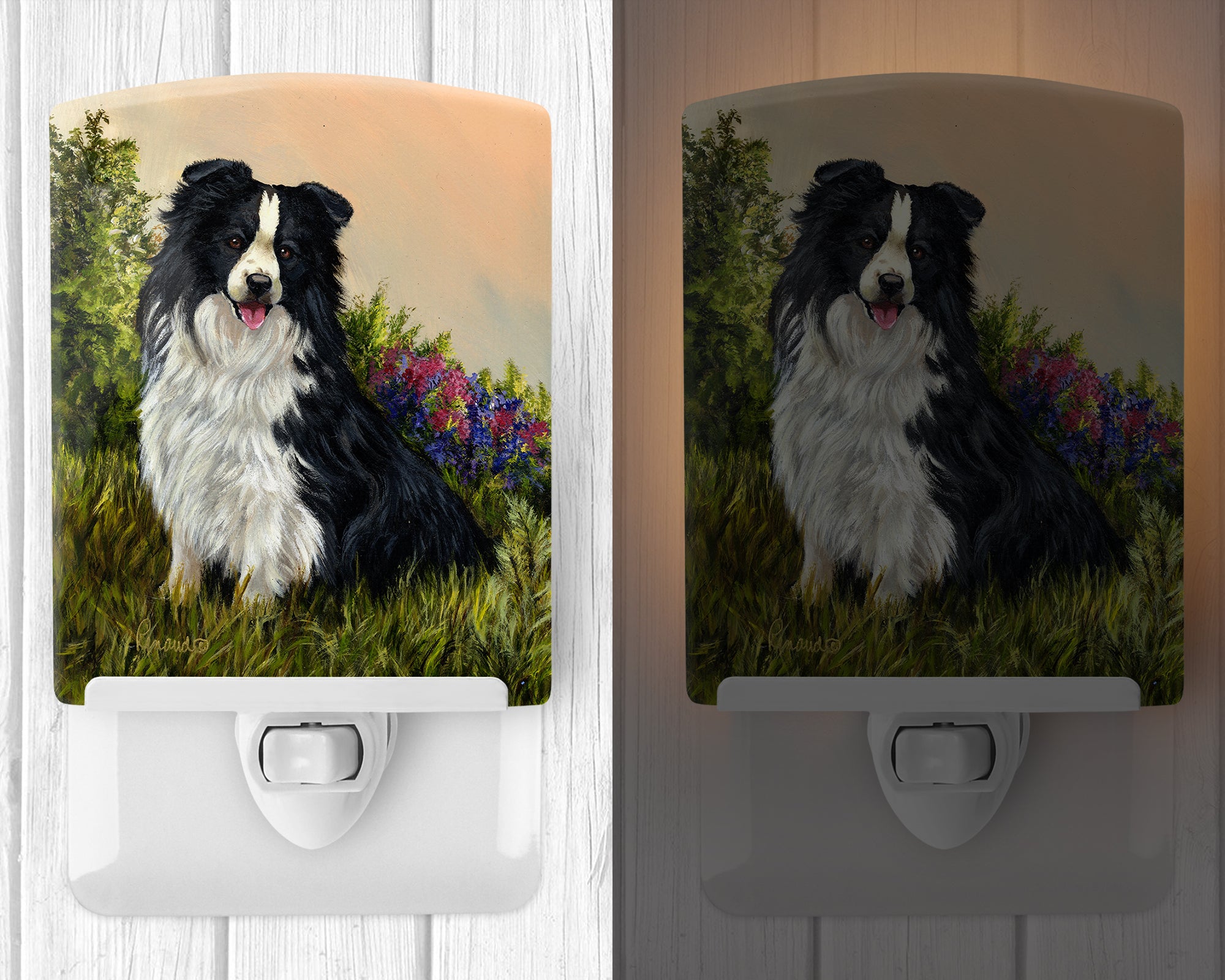 Border Collie Simplicity Ceramic Night Light PPP3031CNL - the-store.com