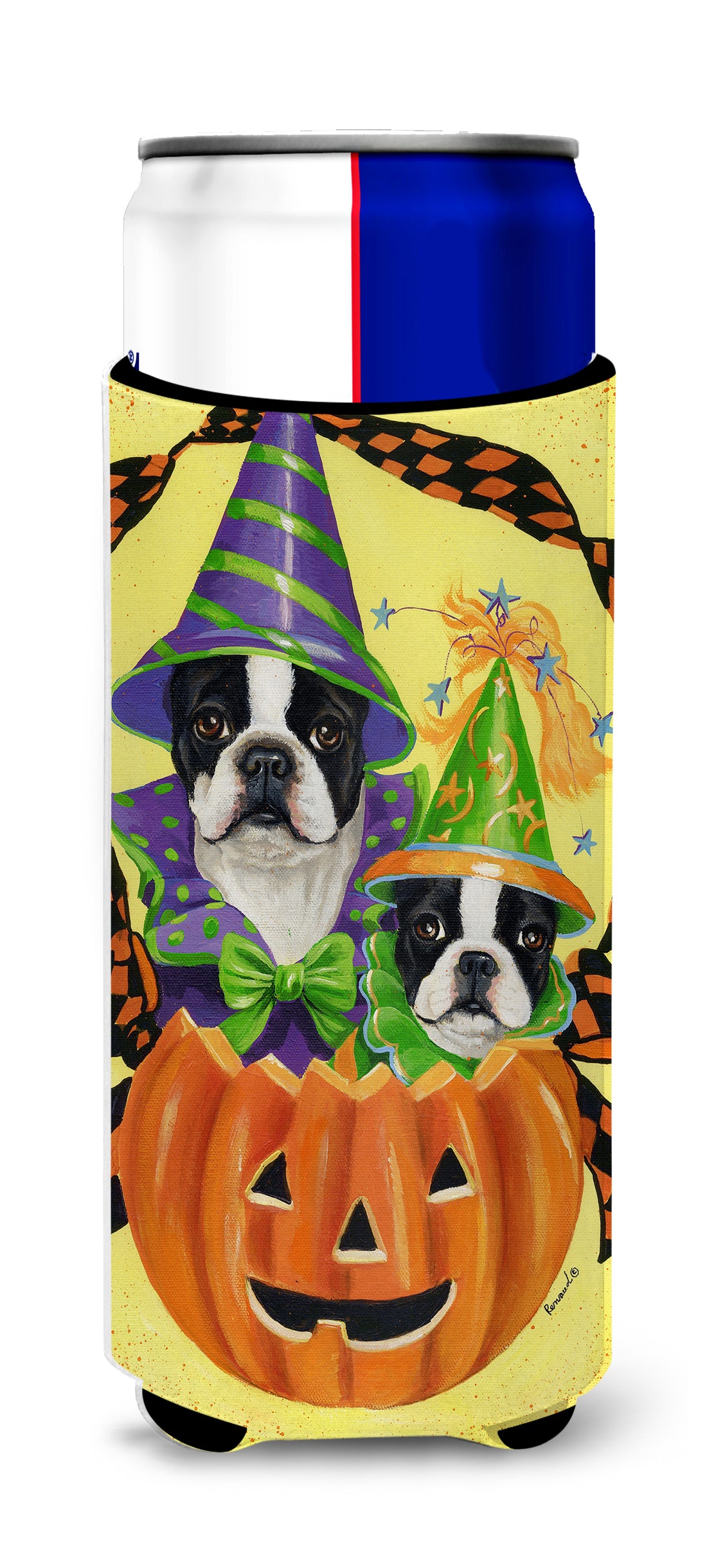 Boston Terrier Halloweenies Ultra Hugger for slim cans PPP3033MUK  the-store.com.