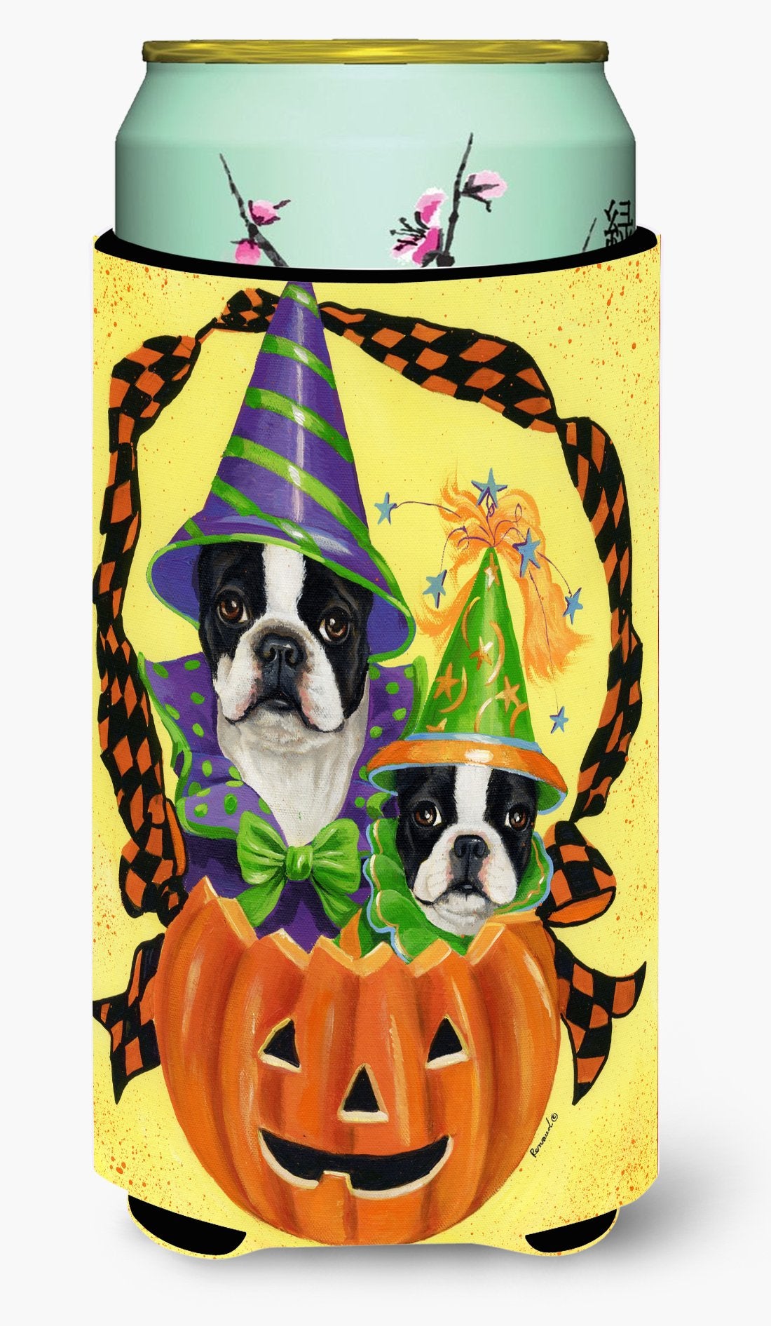 Boston Terrier Halloweenies Tall Boy Hugger PPP3033TBC by Caroline's Treasures