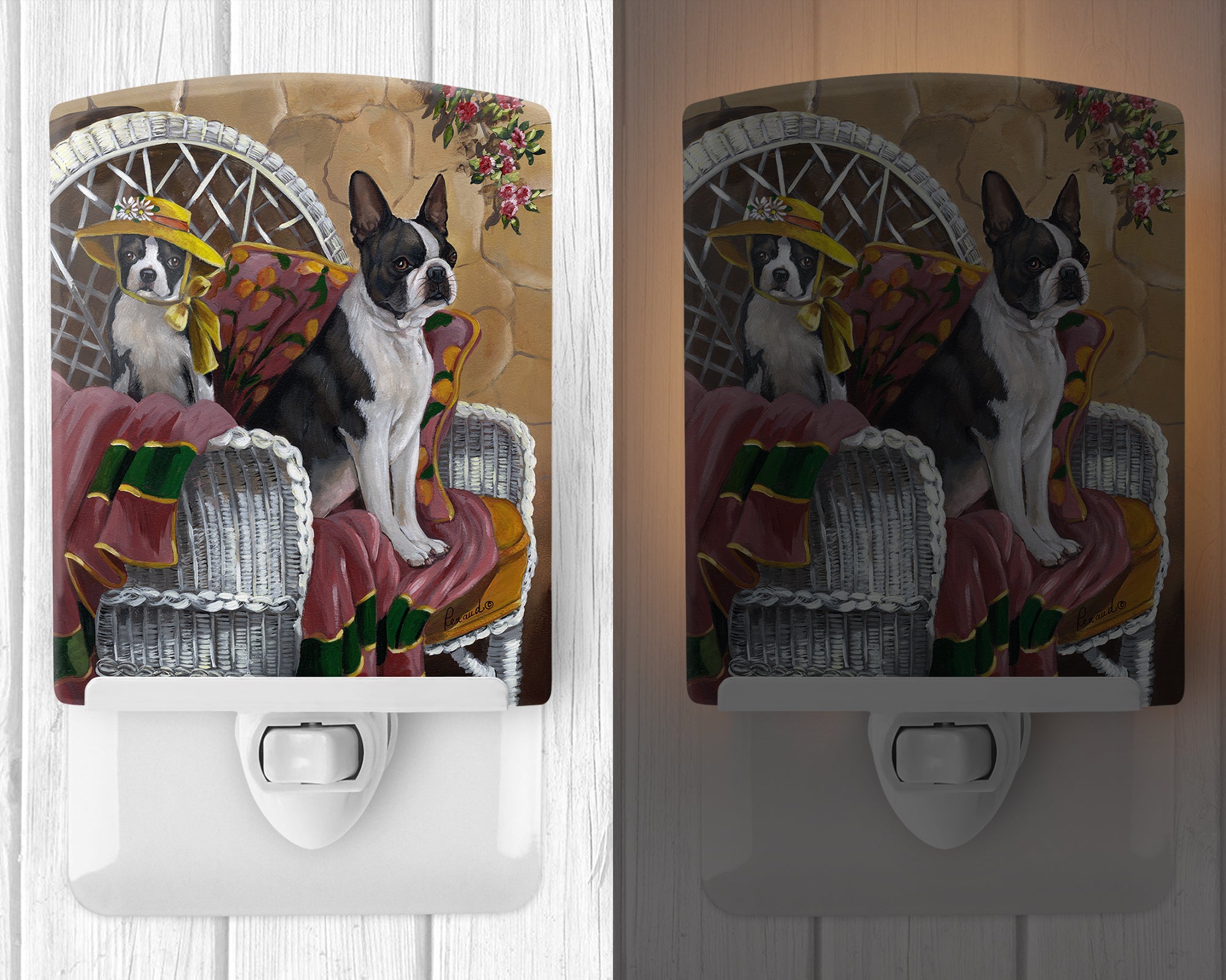 Boston Terrier Patio Gems Ceramic Night Light PPP3036CNL - the-store.com