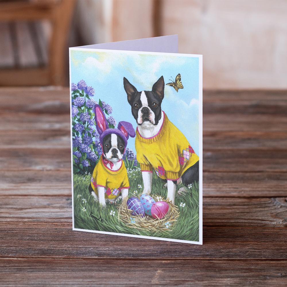 Buy this Boston Terrier Easter Bunny Greeting Cards and Envelopes Pack of 8