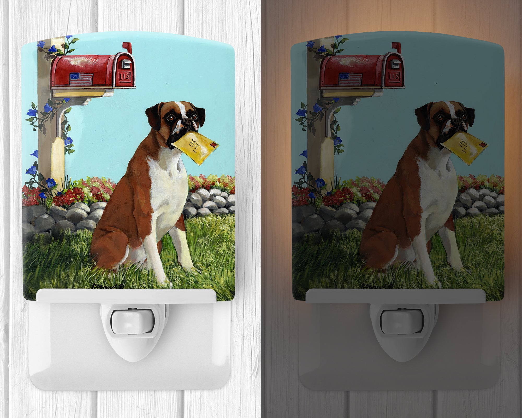 Boxer Got Mail Ceramic Night Light PPP3039CNL - the-store.com