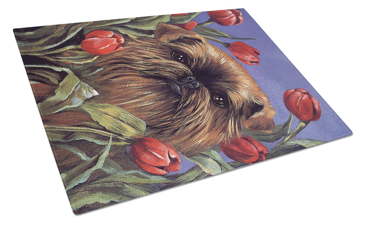 Brussels Griffon Peek a Boo Glass Cutting Board Large PPP3041LCB by Caroline&#39;s Treasures