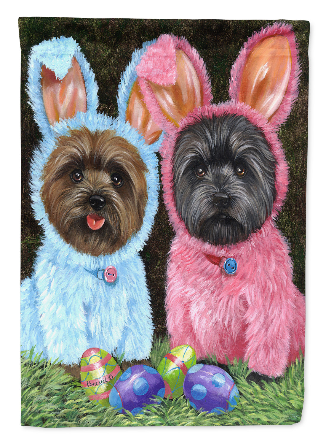 Cairn Terrier Easter Bunnies Flag Garden Size PPP3046GF  the-store.com.