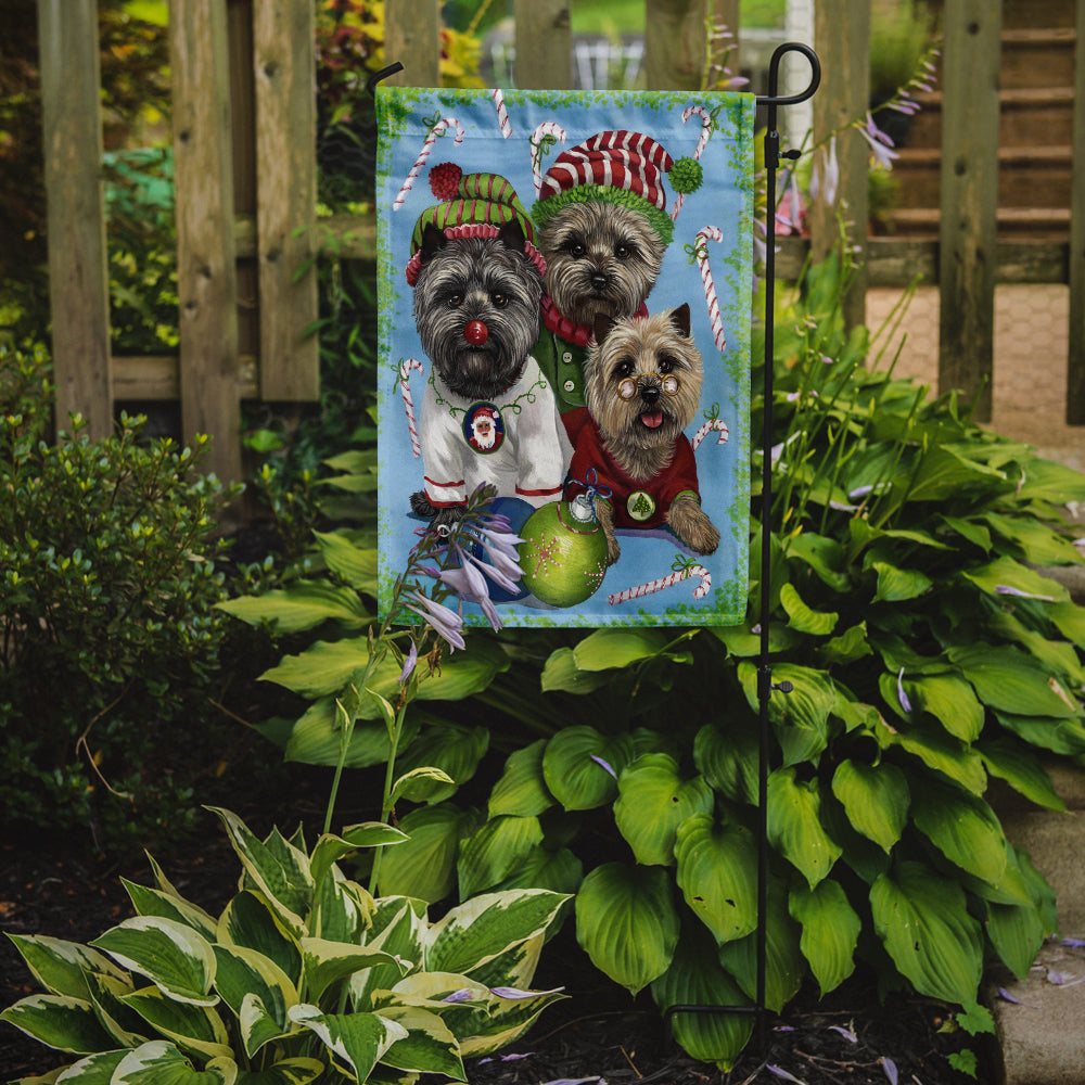 Cairn Terrier Christmas Elves Flag Garden Size PPP3050GF  the-store.com.