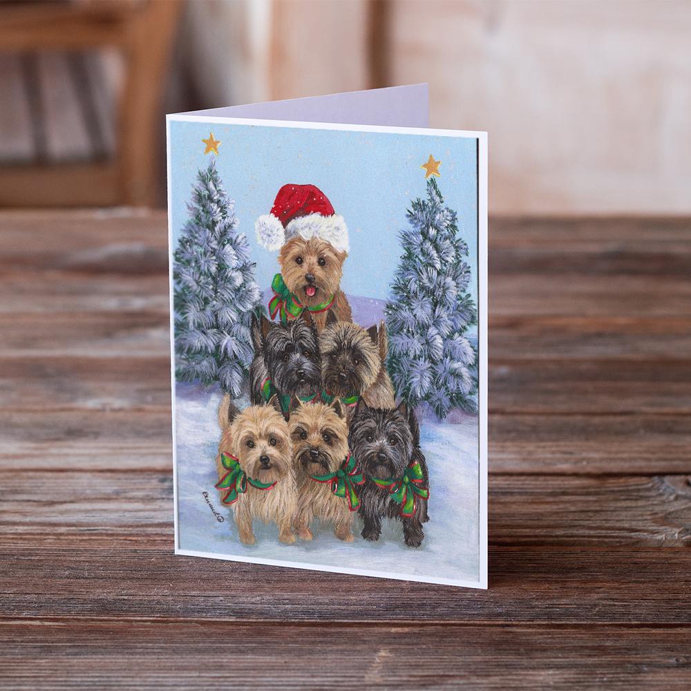 Cairn Terrier Christmas Family Tree Greeting Cards and Envelopes Pack of 8 - the-store.com