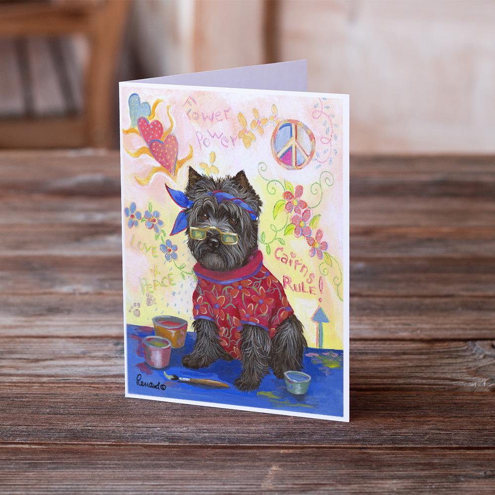 Cairn Terrier Hippie Dippie Greeting Cards and Envelopes Pack of 8 - the-store.com