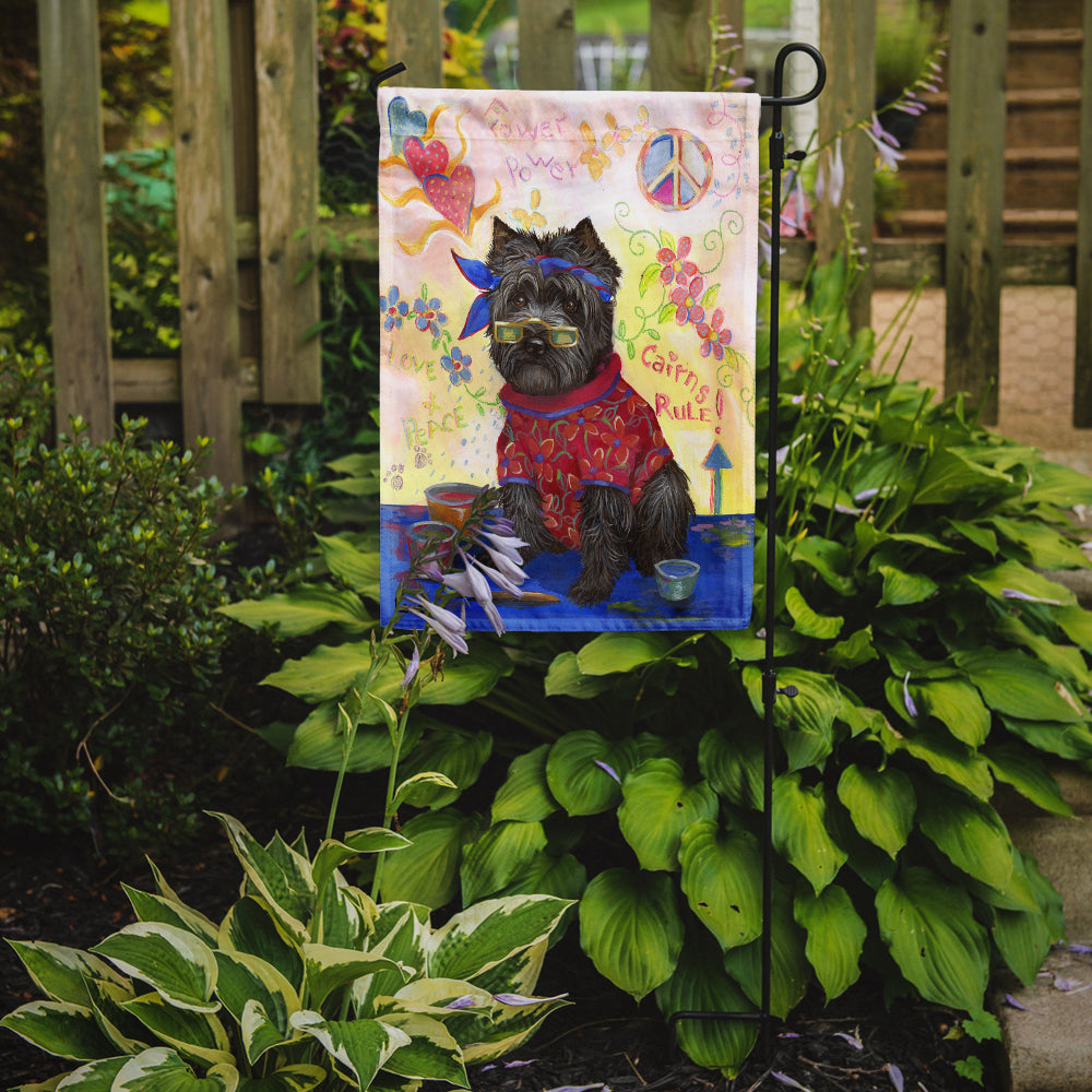 Cairn Terrier Hippie Dippie Flag Garden Size PPP3053GF  the-store.com.