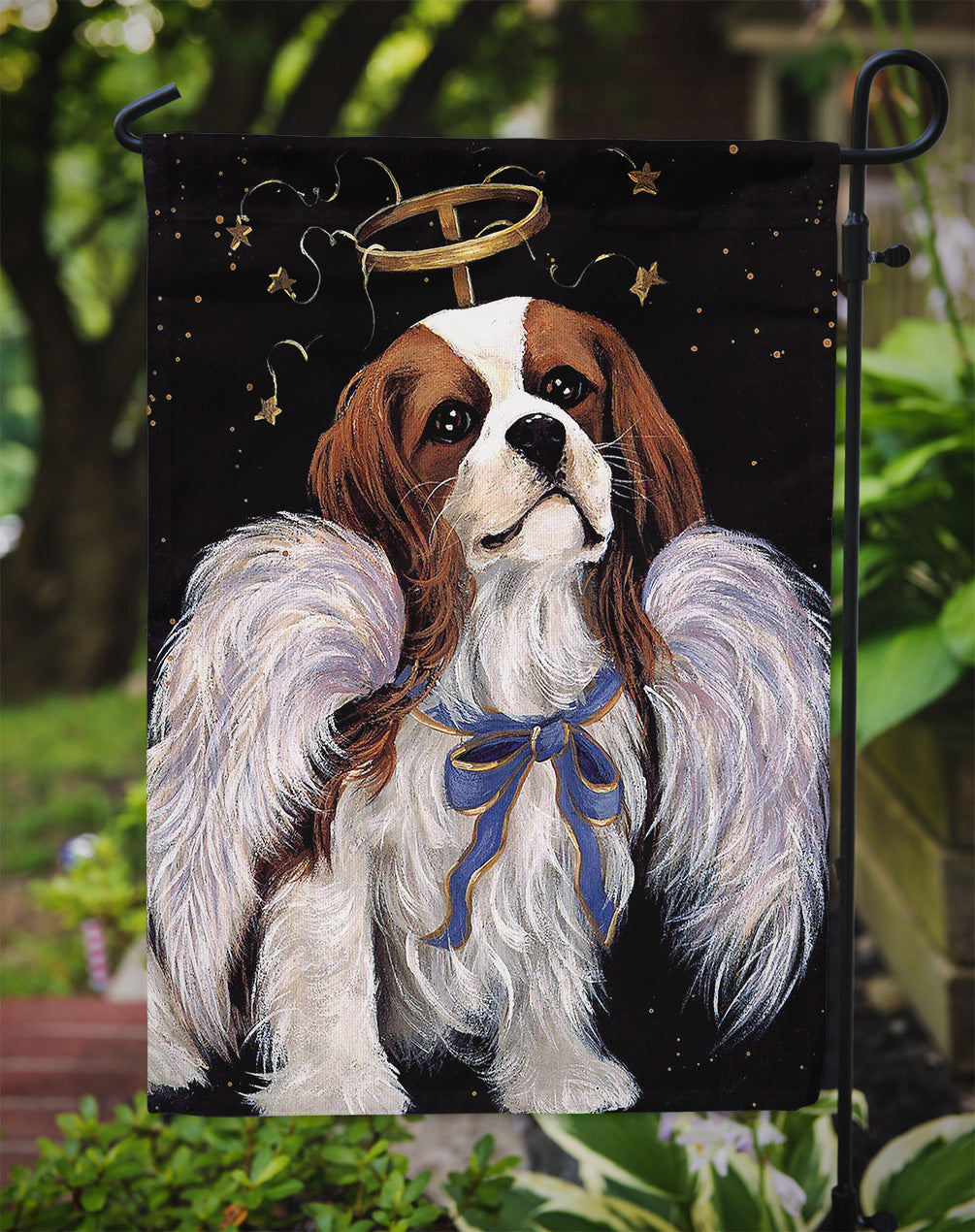 Cavalier Spaniel Christmas Angel Flag Garden Size PPP3063GF  the-store.com.