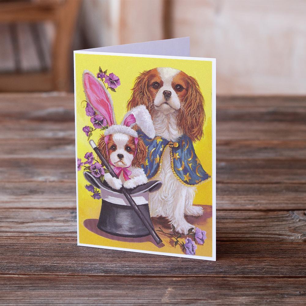 Cavalier Spaniel Easter Magic Greeting Cards and Envelopes Pack of 8 - the-store.com
