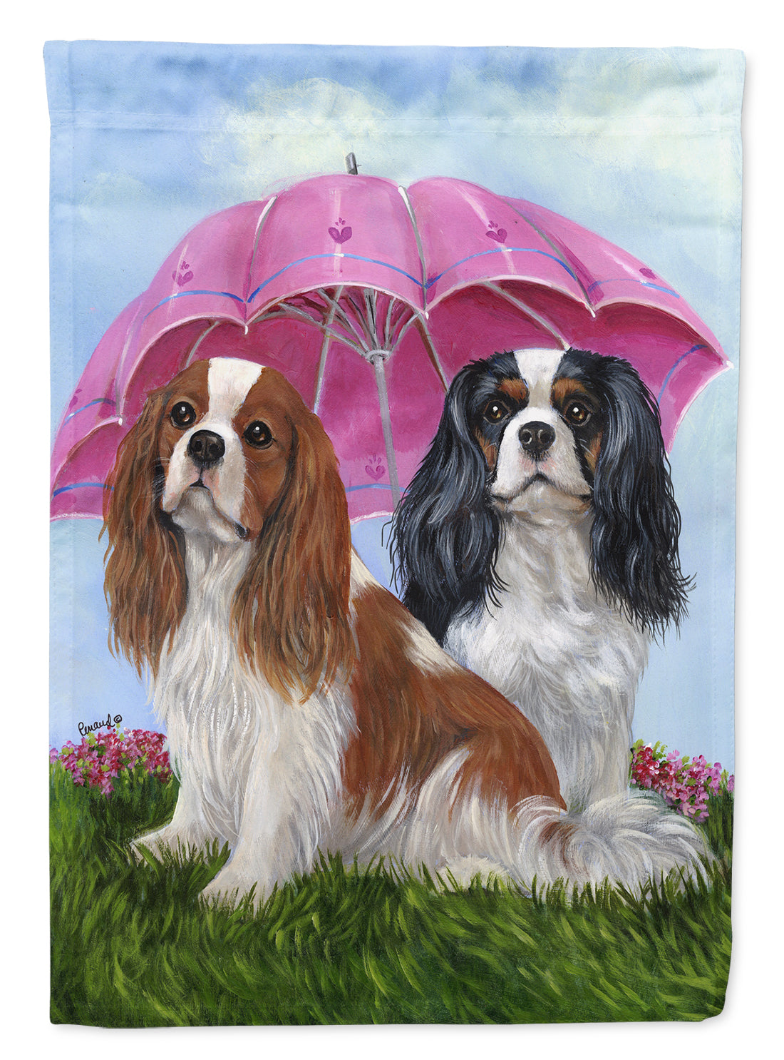 Cavalier Spaniel Royal Subjects Flag Garden Size PPP3066GF  the-store.com.