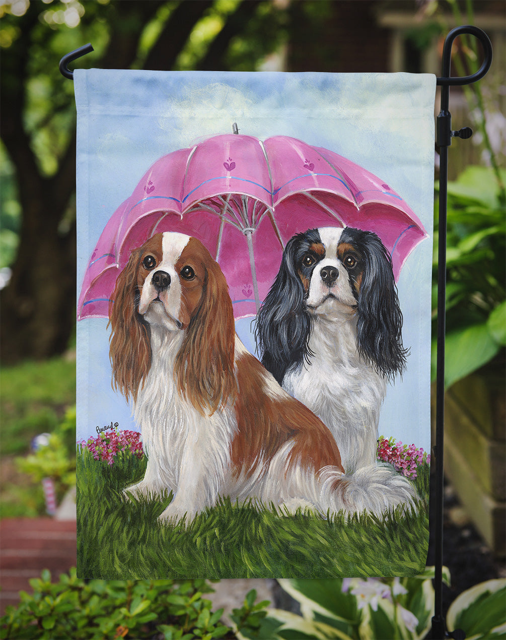 Cavalier Spaniel Royal Subjects Flag Garden Size PPP3066GF  the-store.com.