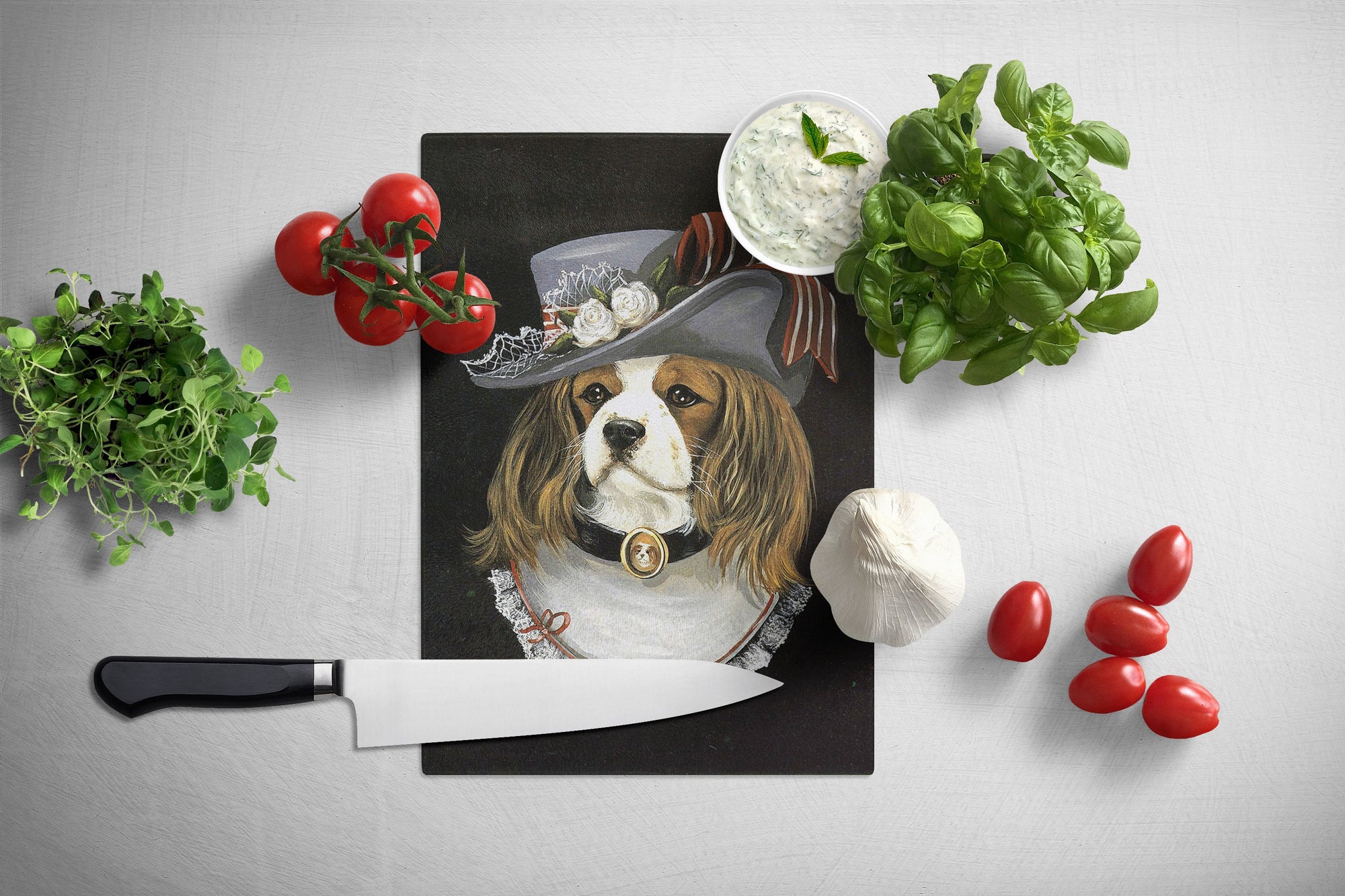 Cavalier Spaniel Stella Glass Cutting Board Large PPP3068LCB by Caroline's Treasures