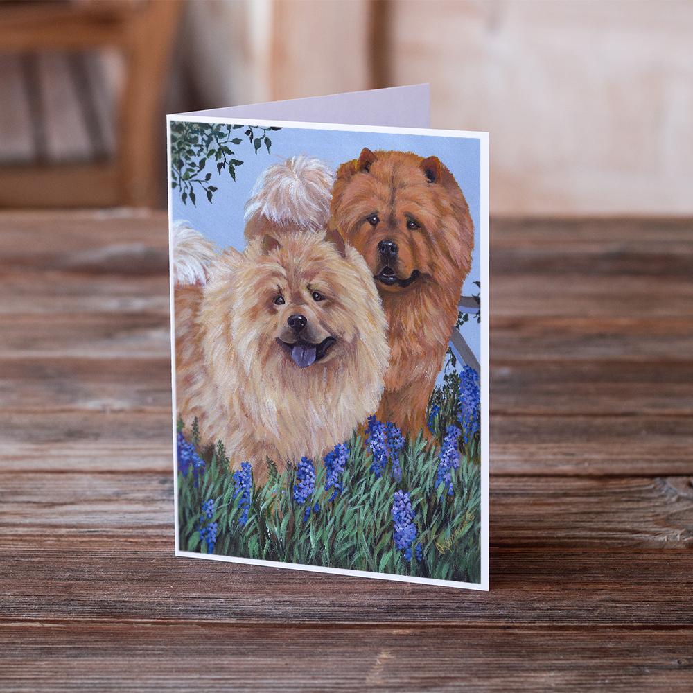 Chow Chow Meadow Greeting Cards and Envelopes Pack of 8 - the-store.com