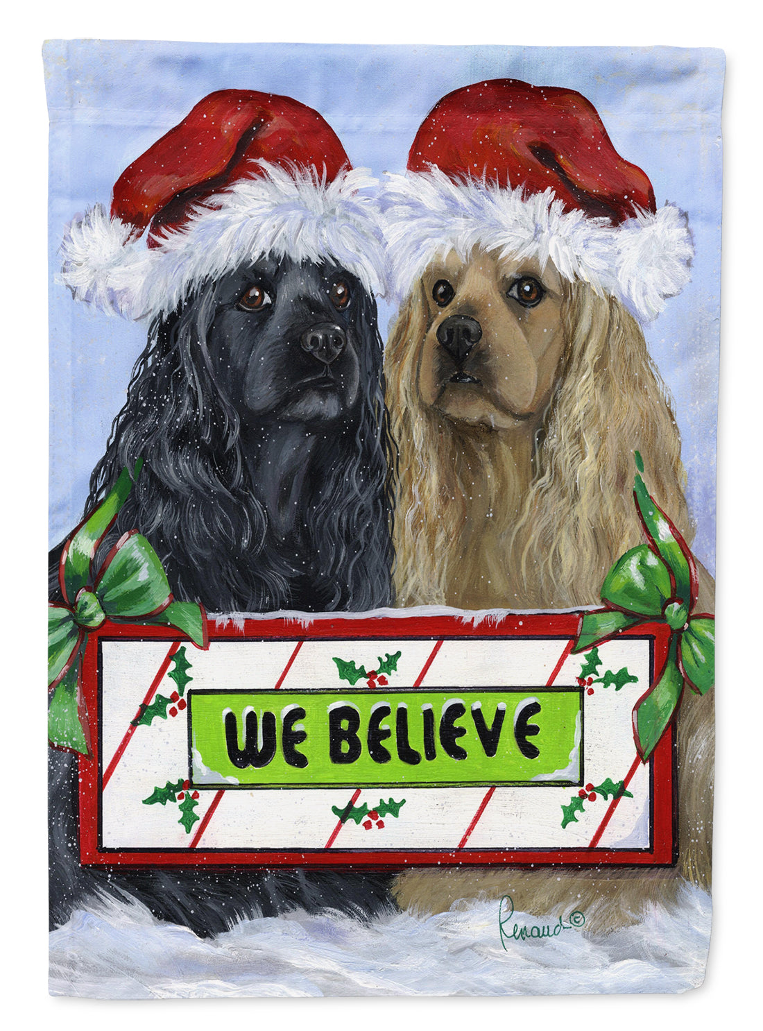 Cocker Spaniel Christmas Flag Garden Size PPP3075GF  the-store.com.