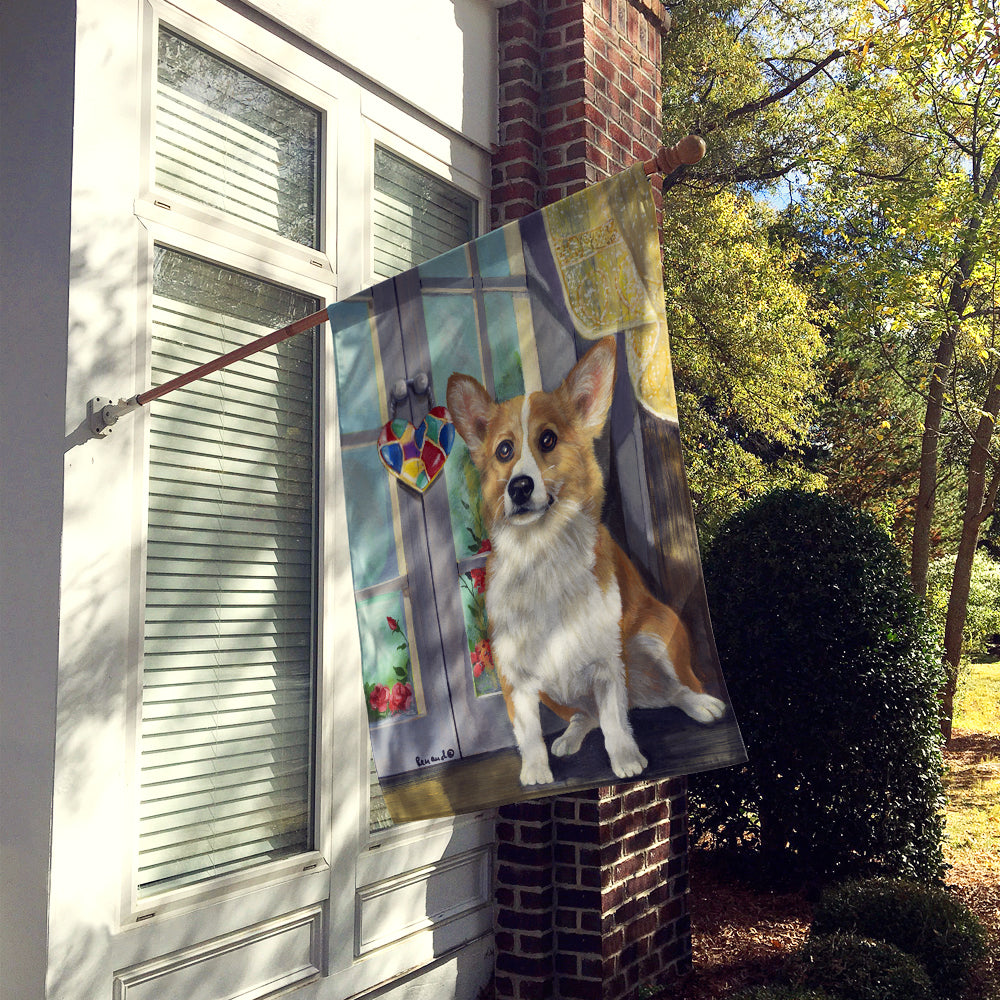 Corgi Suncatcher Flag Canvas House Size PPP3076CHF  the-store.com.