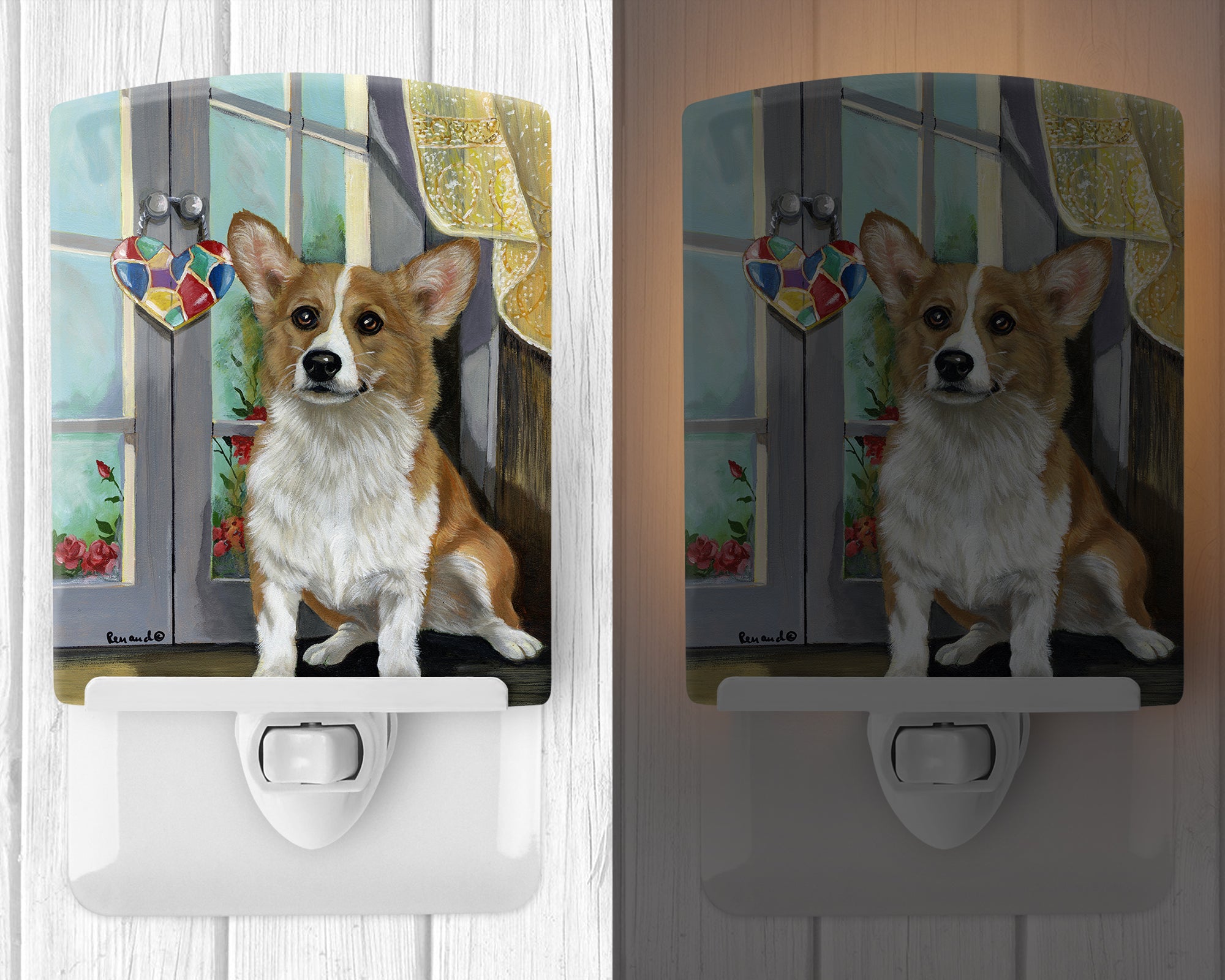 Corgi Suncatcher Ceramic Night Light PPP3076CNL - the-store.com