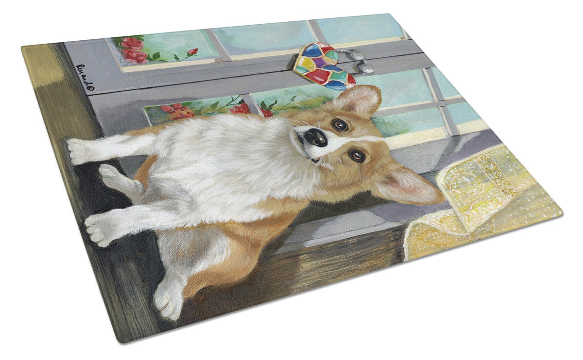 Corgi Suncatcher Glass Cutting Board Large PPP3076LCB by Caroline&#39;s Treasures