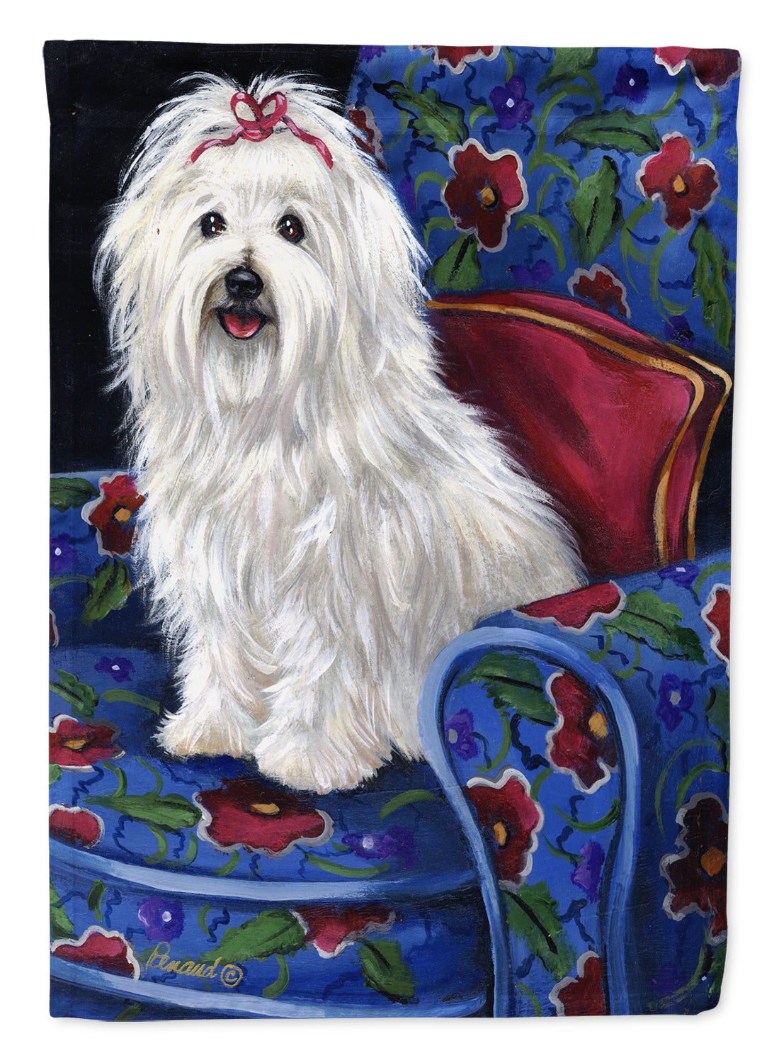 Coton De Tulear Royalty Flag Canvas House Size PPP3079CHF  the-store.com.