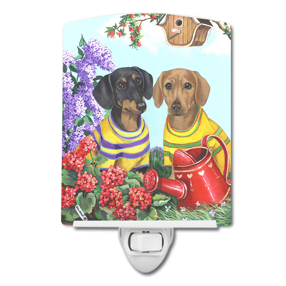 Dachshund Blooms Ceramic Night Light PPP3080CNL - the-store.com