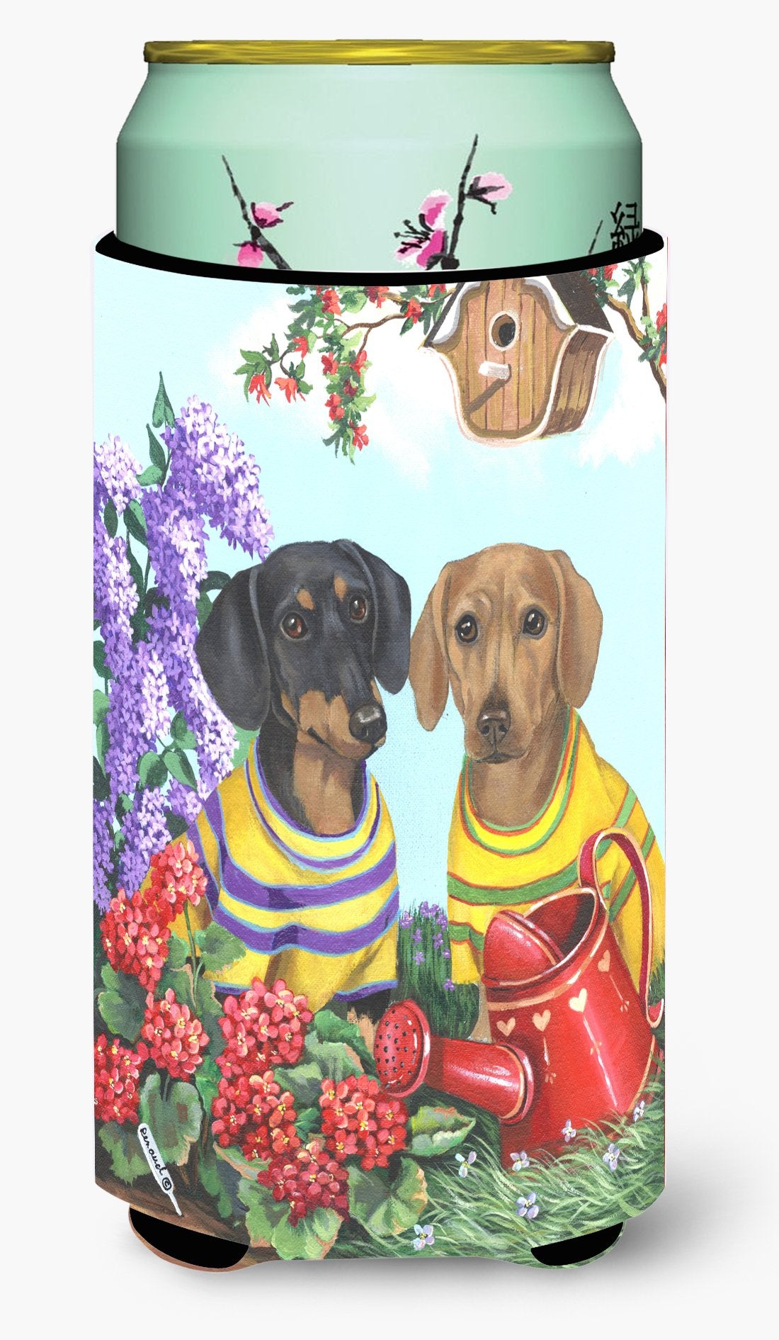 Dachshund Blooms Tall Boy Hugger PPP3080TBC by Caroline's Treasures