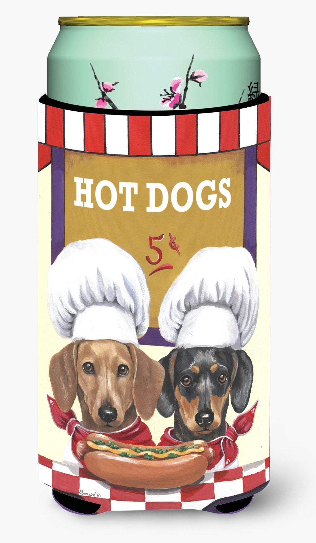 Dachshund Hot Dog Stand Tall Boy Hugger PPP3083TBC by Caroline's Treasures