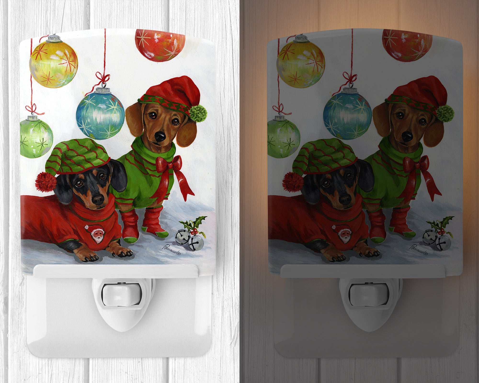 Dachshund Christmas Jingle Ceramic Night Light PPP3085CNL - the-store.com