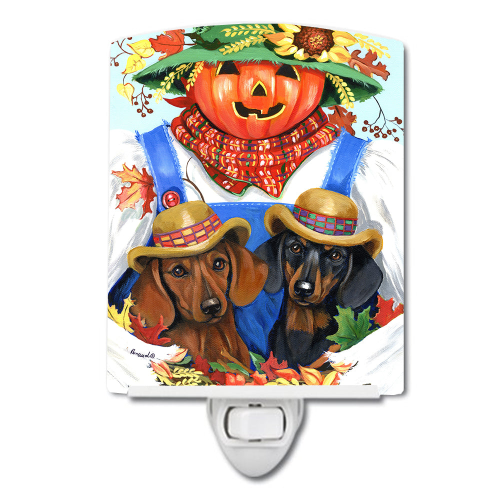 Dachshund Fall Scarecrow Ceramic Night Light PPP3086CNL - the-store.com