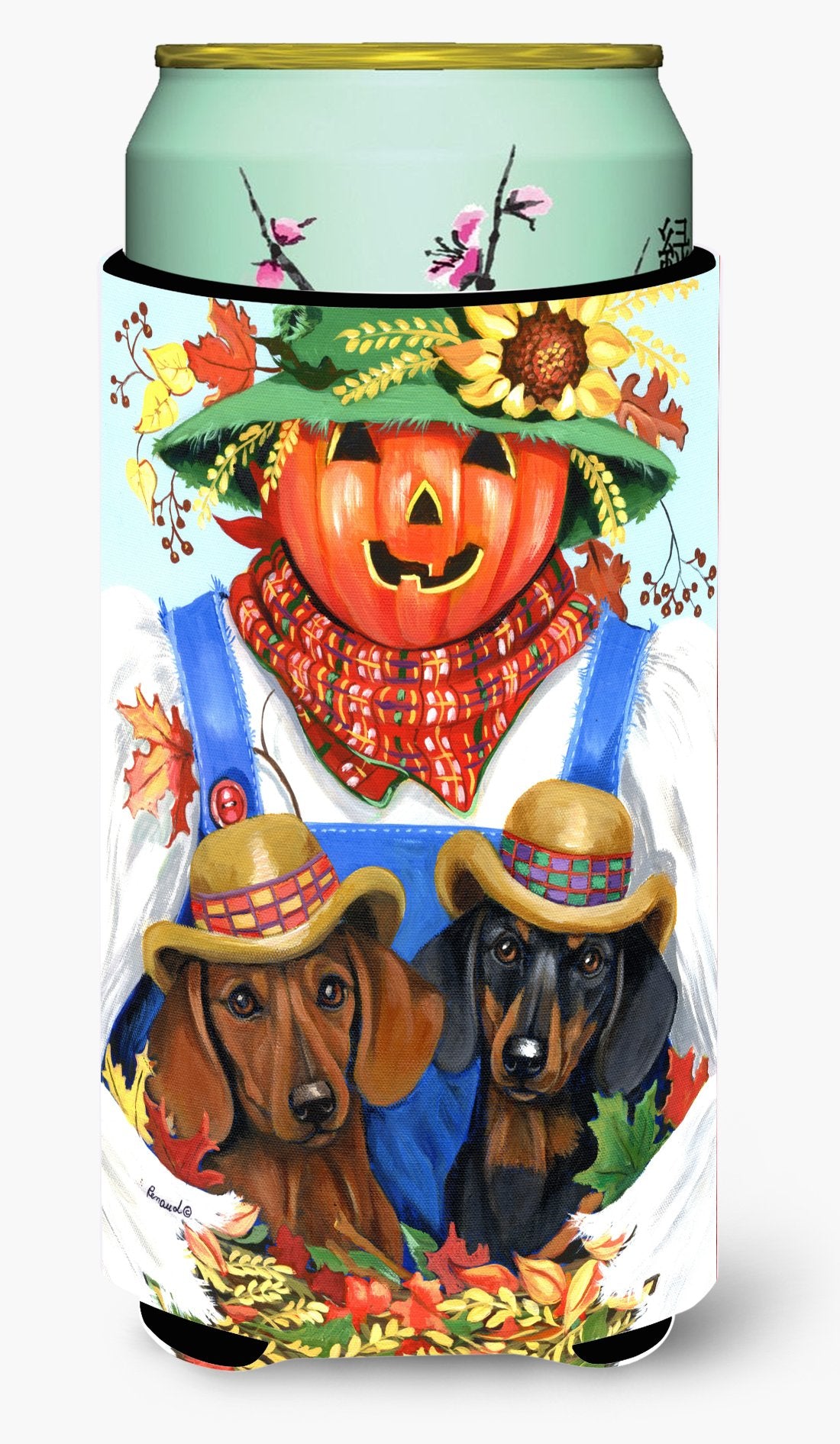 Dachshund Fall Scarecrow Tall Boy Hugger PPP3086TBC by Caroline&#39;s Treasures