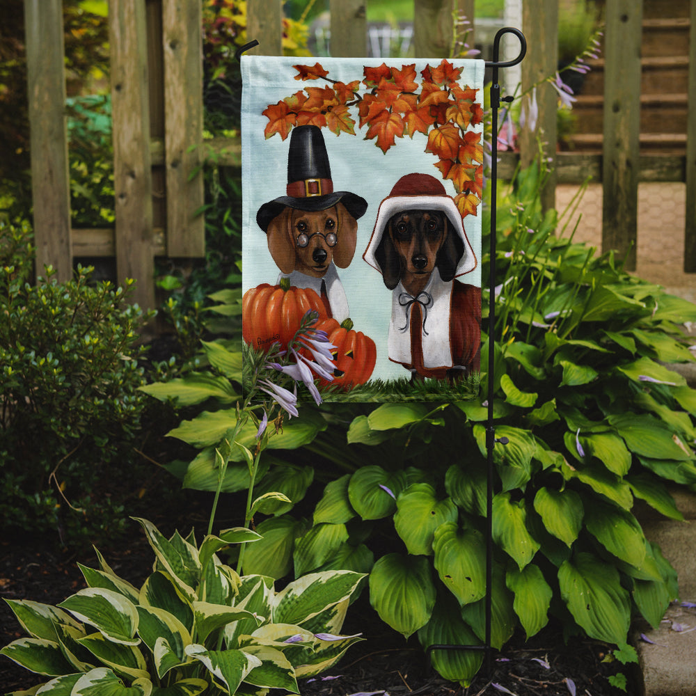 Dachshund Thanksgiving Pilgrims Flag Garden Size PPP3087GF  the-store.com.