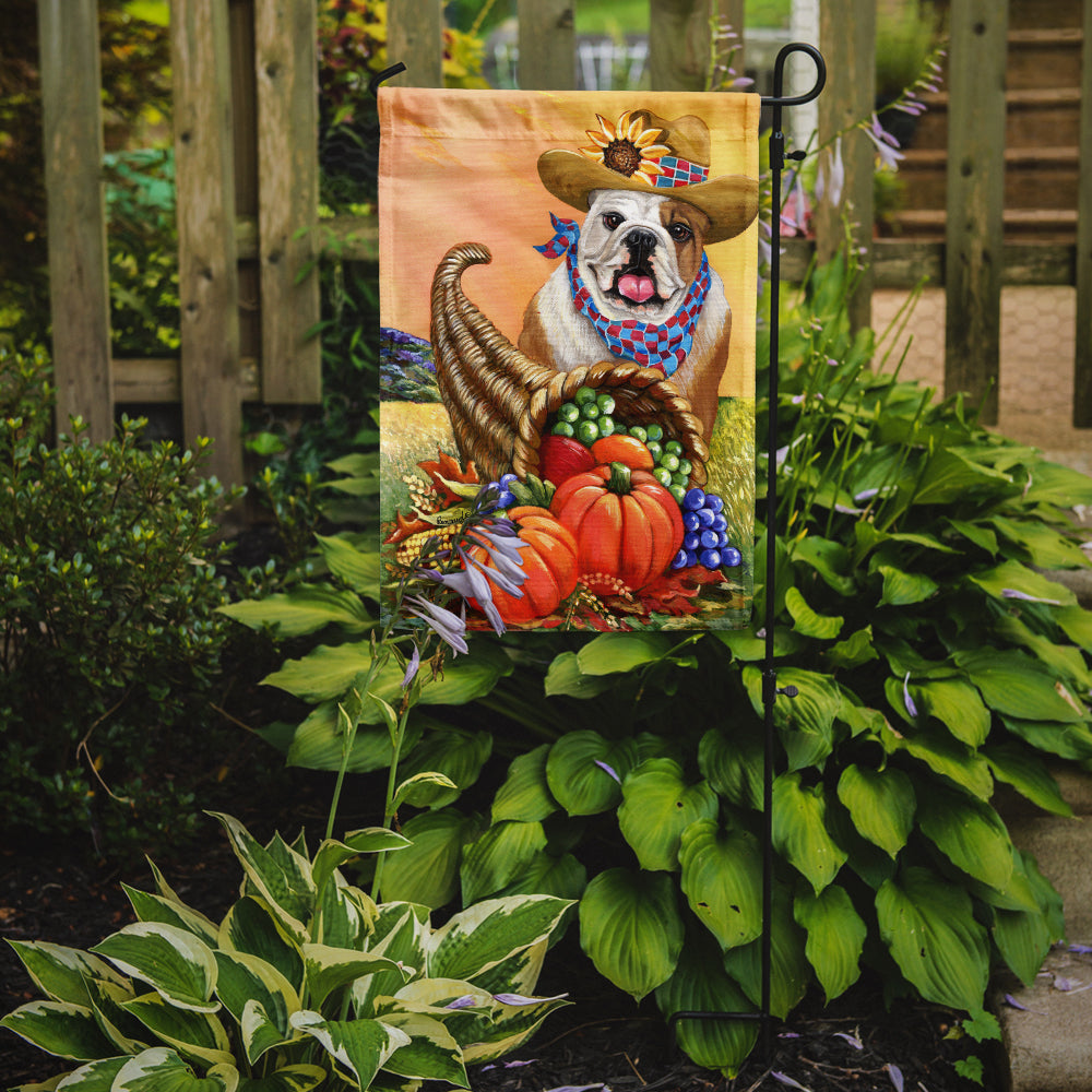 English Bulldog Autumn Flag Garden Size PPP3090GF  the-store.com.