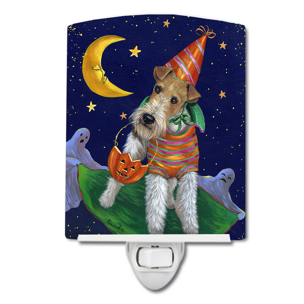 Fox Terrier Halloween Trick or Treat Ceramic Night Light PPP3093CNL - the-store.com