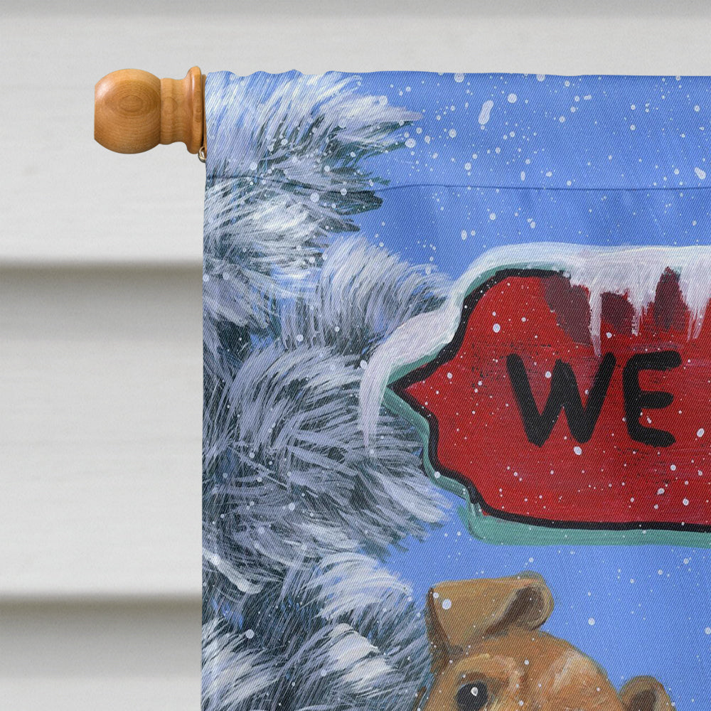 Fox Terrier Christmas We Believe Flag Canvas House Size PPP3094CHF  the-store.com.
