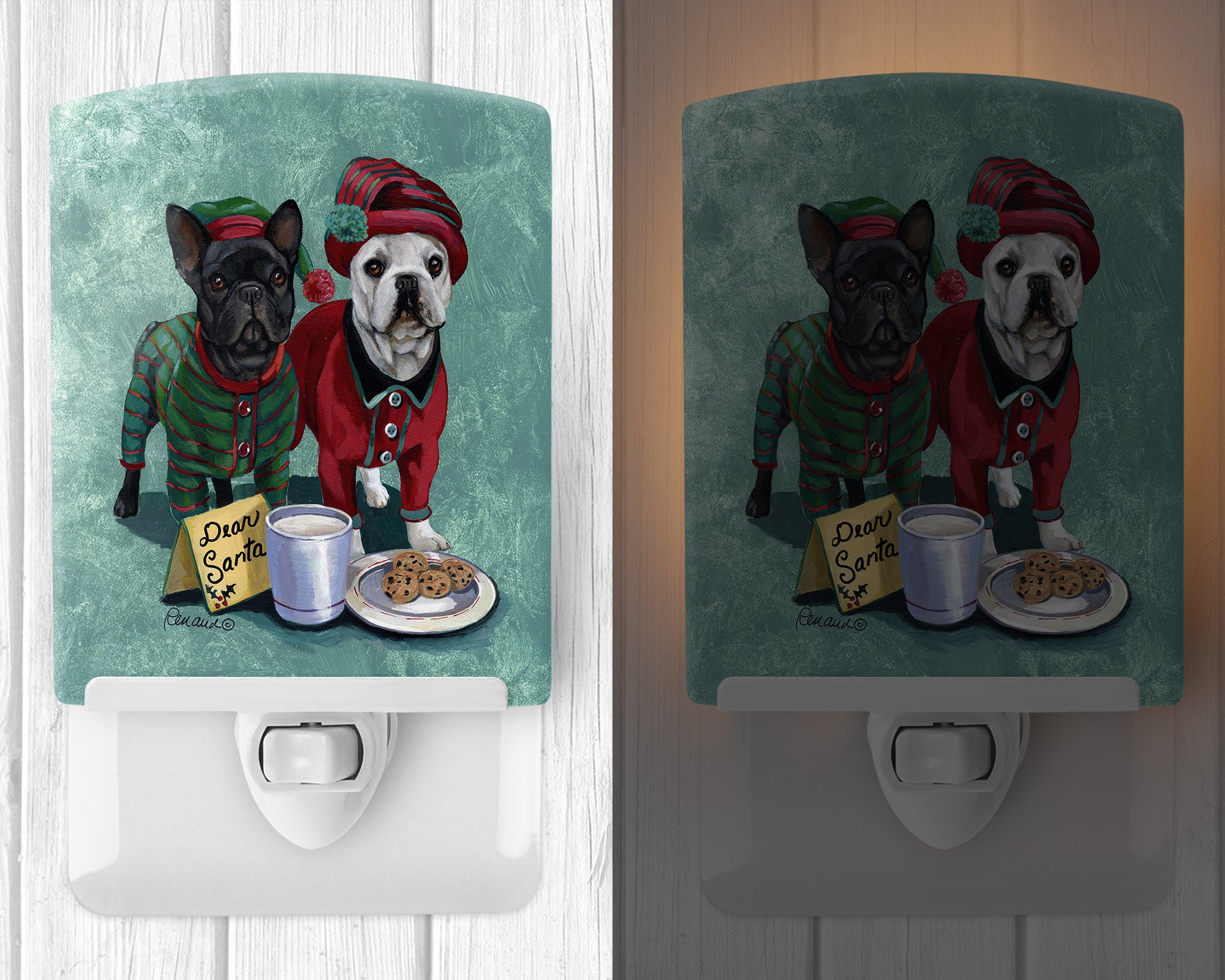 French Bulldog Christmas PJs Ceramic Night Light PPP3097CNL - the-store.com