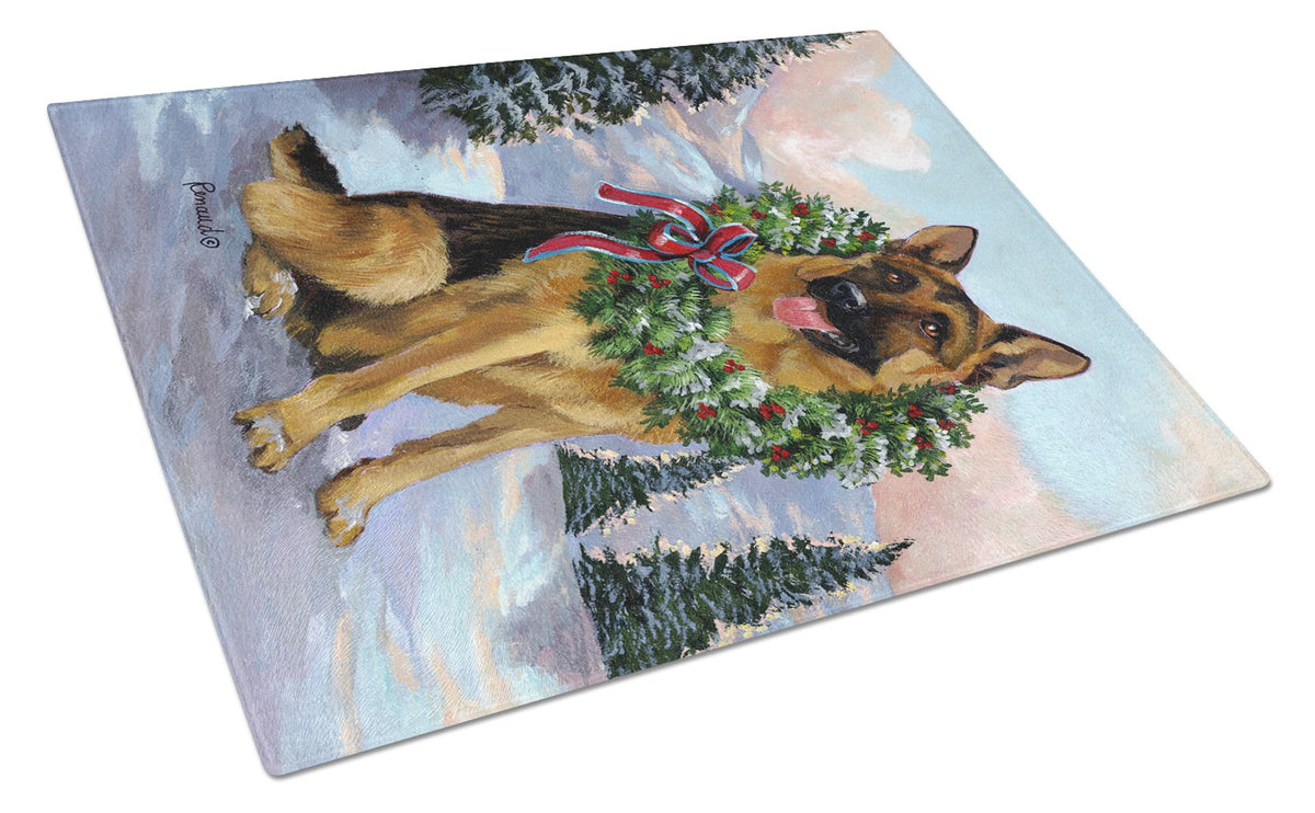 German Shepherd Christmas Honor Glass Cutting Board Large PPP3098LCB by Caroline&#39;s Treasures