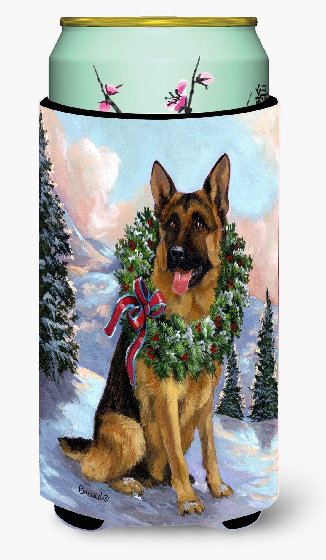 German Shepherd Christmas Honor Tall Boy Hugger PPP3098TBC by Caroline's Treasures