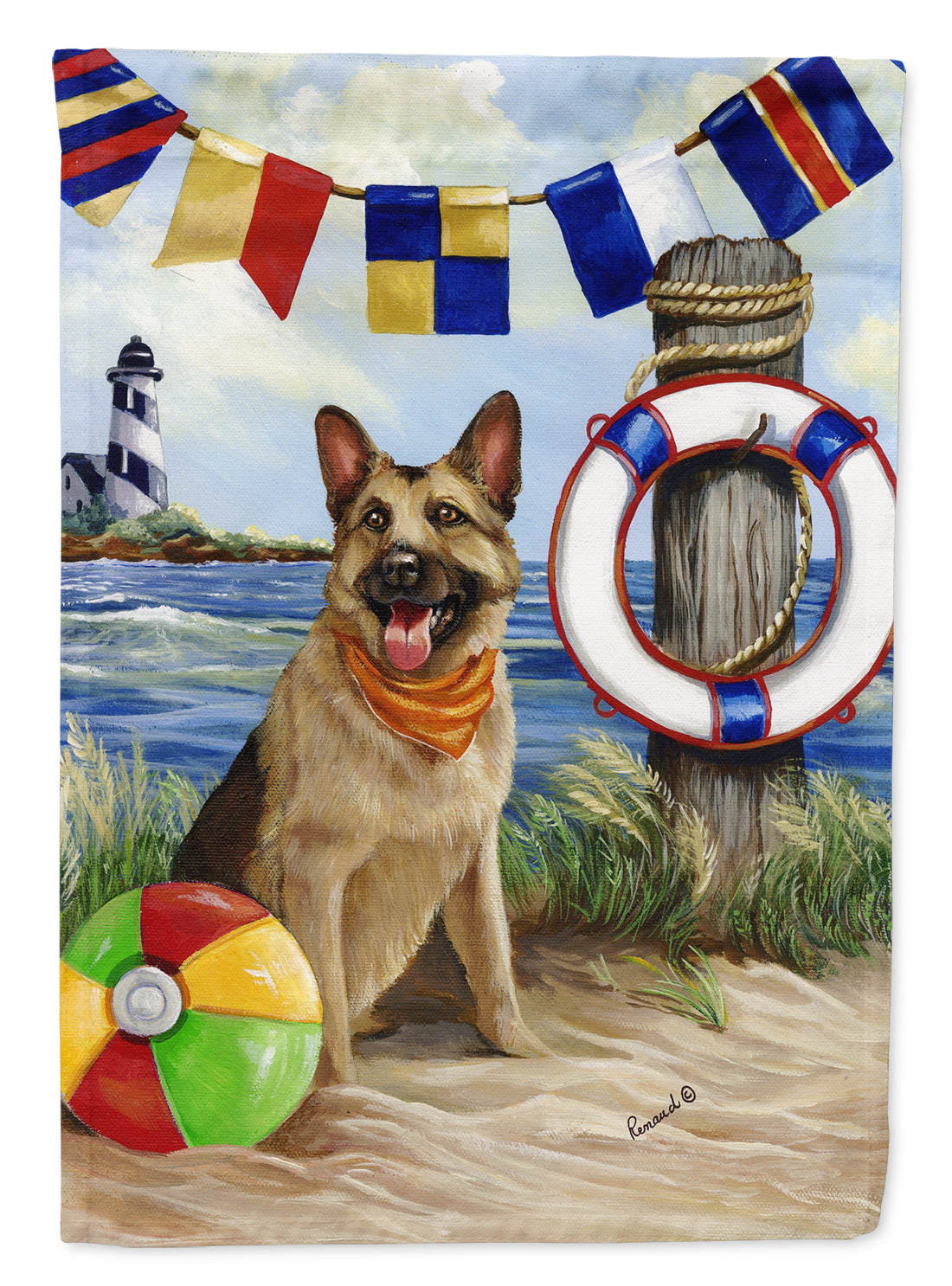 German Shepherd Life Saver Flag Garden Size PPP3099GF  the-store.com.